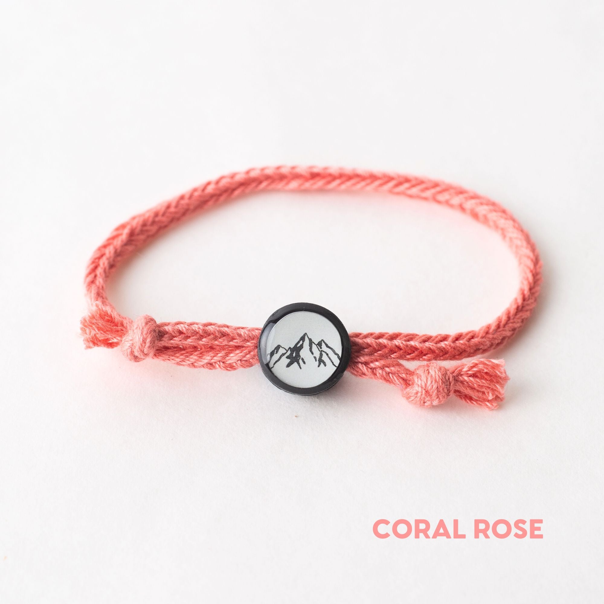 Daily Tap for Inspiration Beacon Bracelet - Mountains - Woven Cord