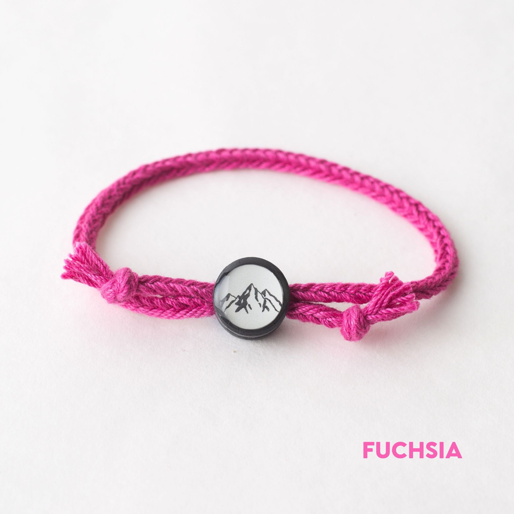 Daily Tap for Inspiration Beacon Bracelet - Mountains - Woven Cord