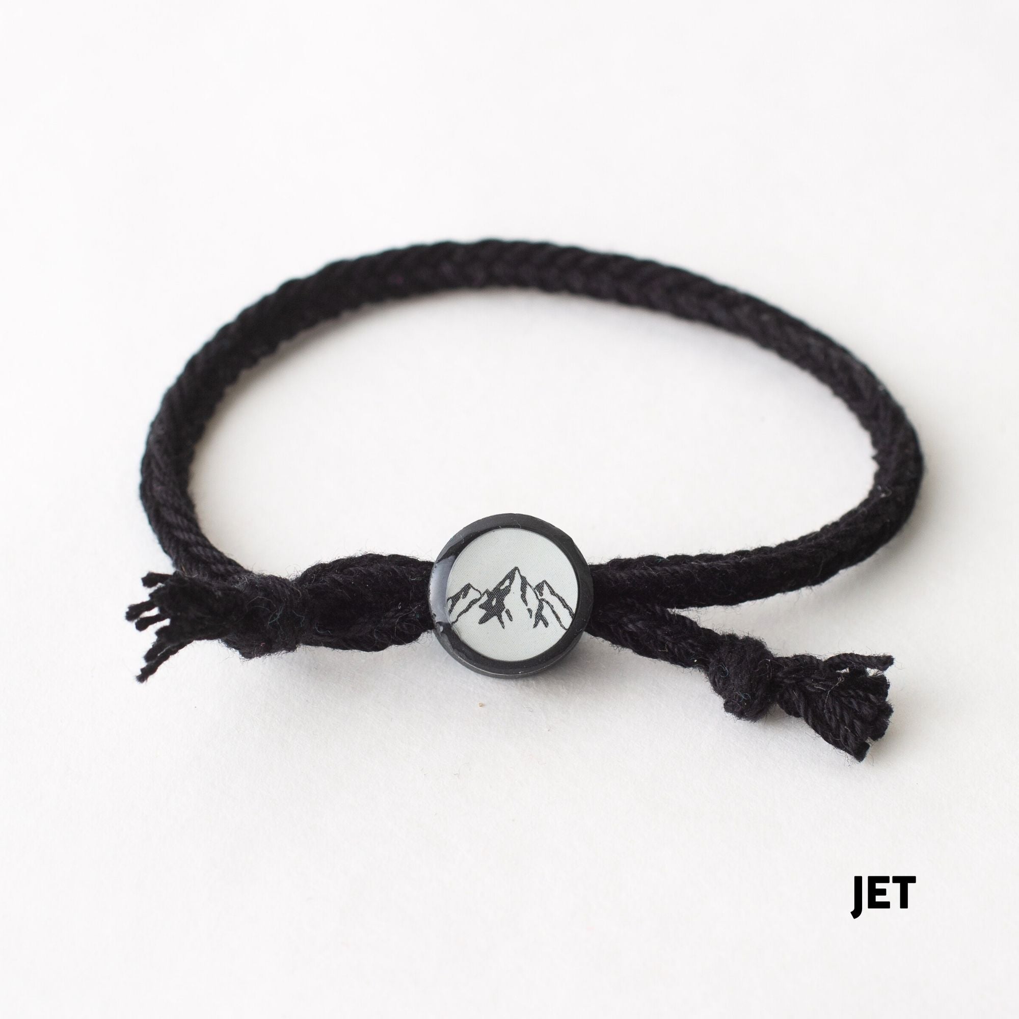 Daily Tap for Inspiration Beacon Bracelet - Mountains - Woven Cord