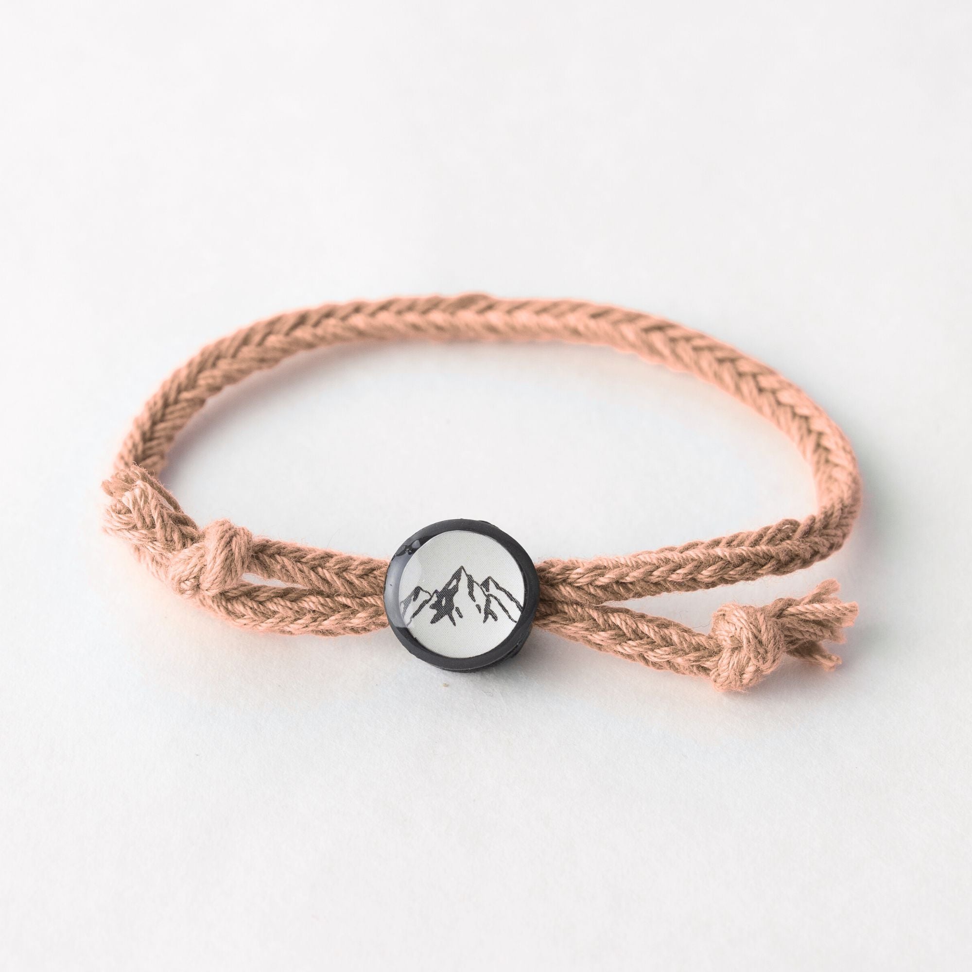 Daily Tap for Inspiration Beacon Bracelet - Mountains - Woven Cord