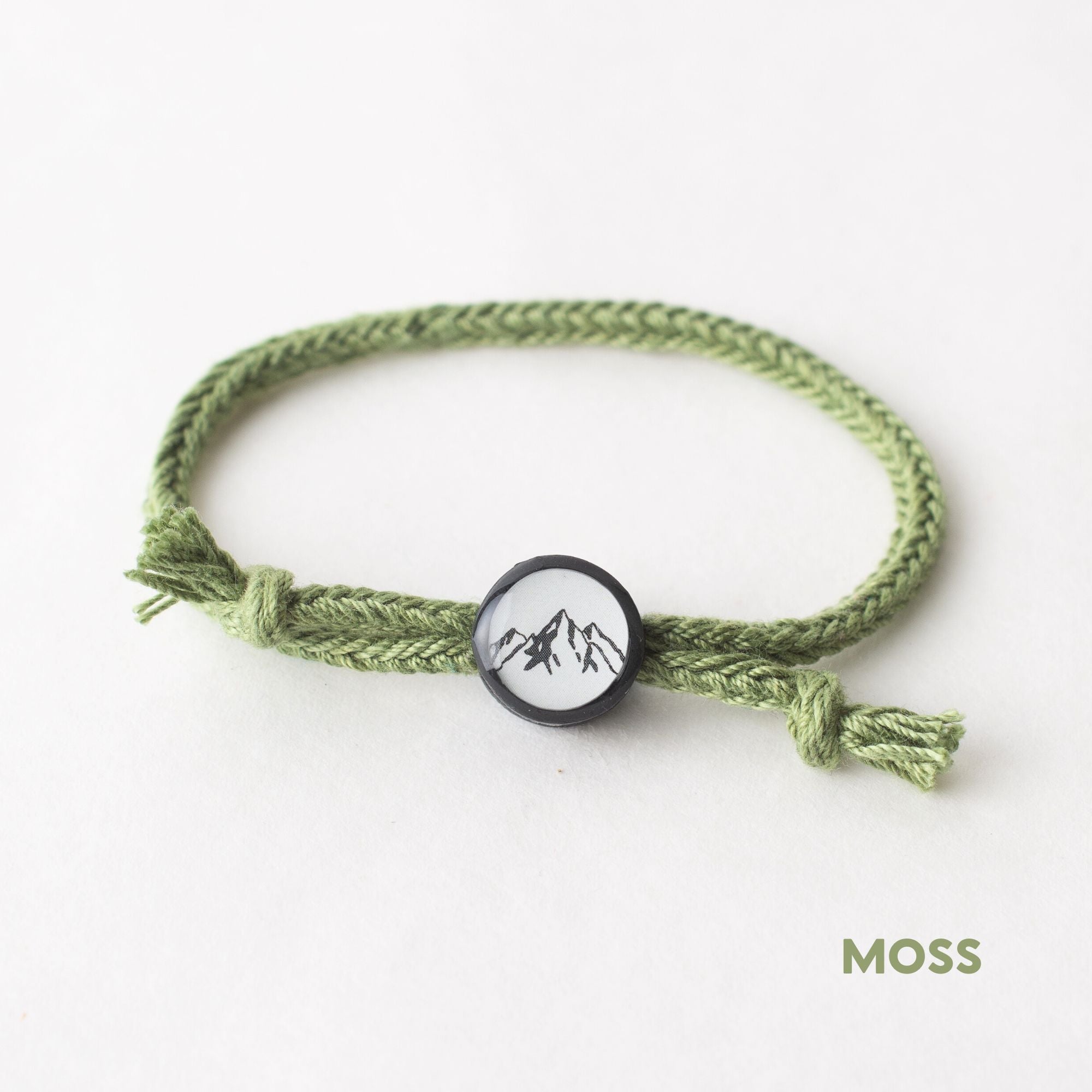 Daily Tap for Inspiration Beacon Bracelet - Mountains - Woven Cord