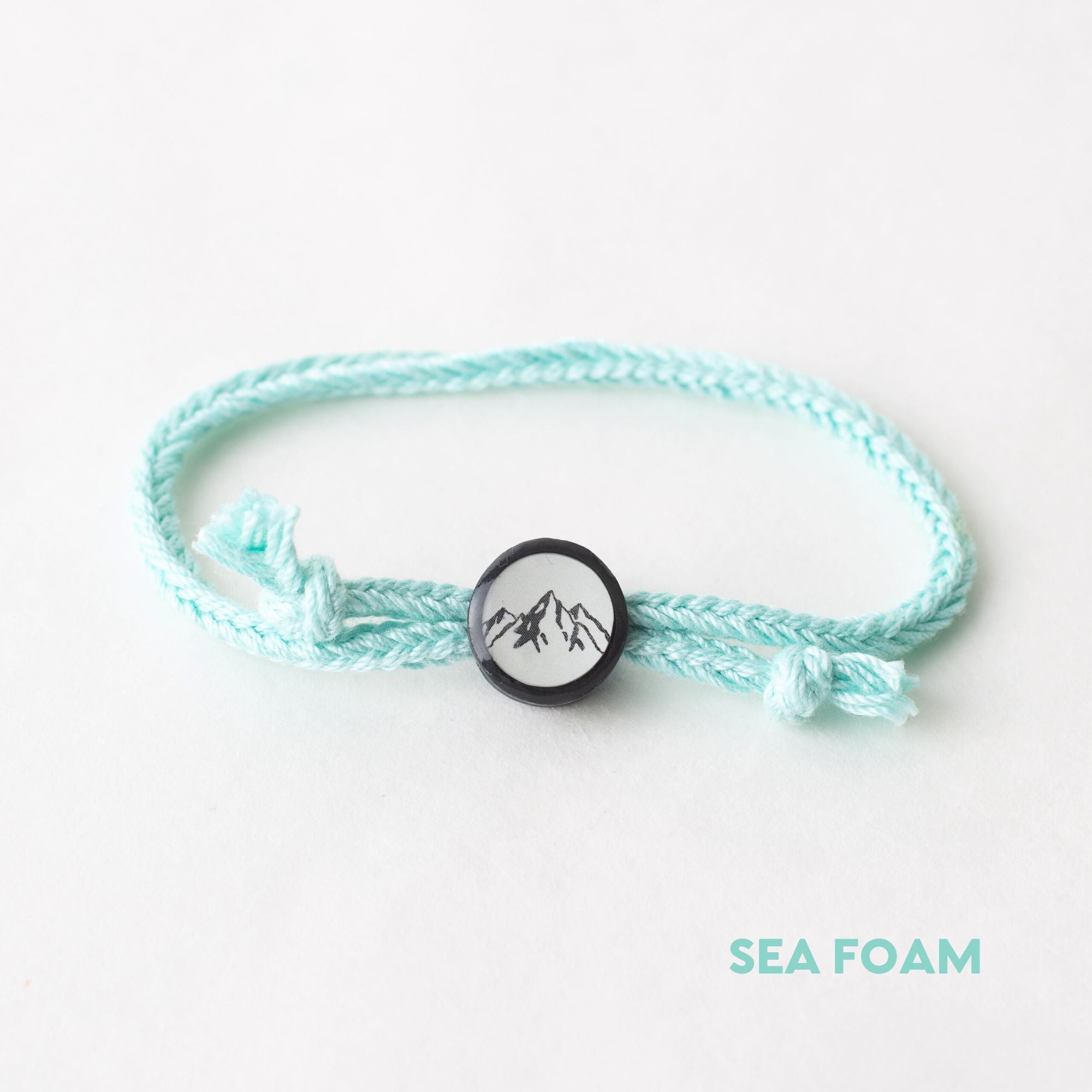 Daily Tap for Inspiration Beacon Bracelet - Mountains - Woven Cord