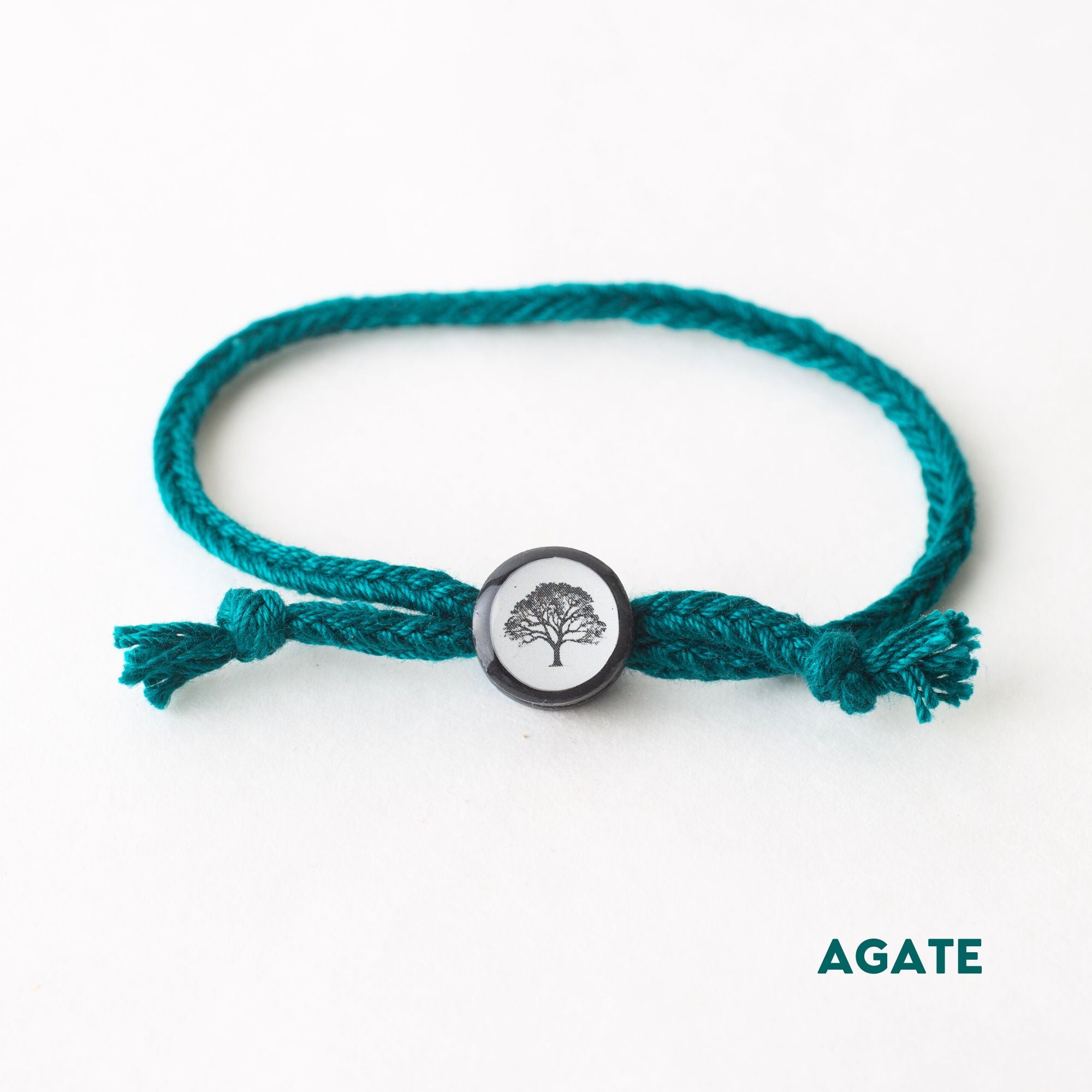 Daily Tap for Inspiration Beacon Bracelet - Oak Tree - Woven Cord
