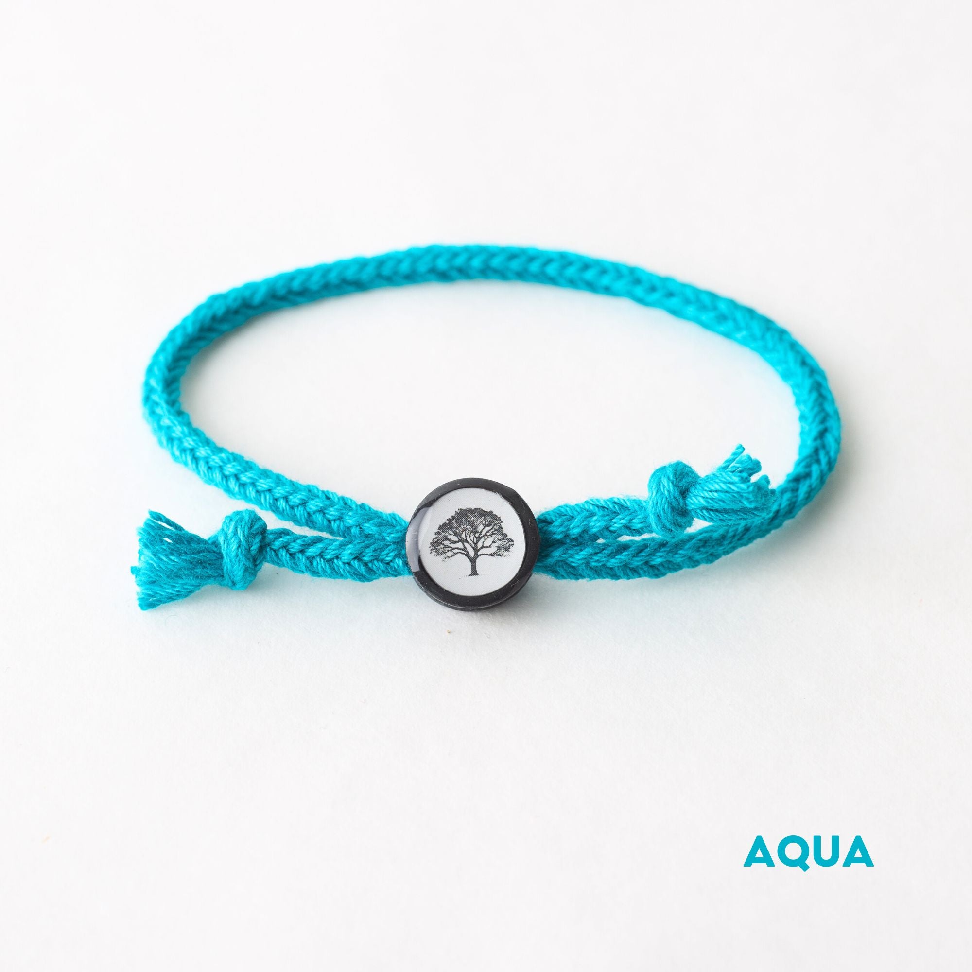Daily Tap for Inspiration Beacon Bracelet - Oak Tree - Woven Cord