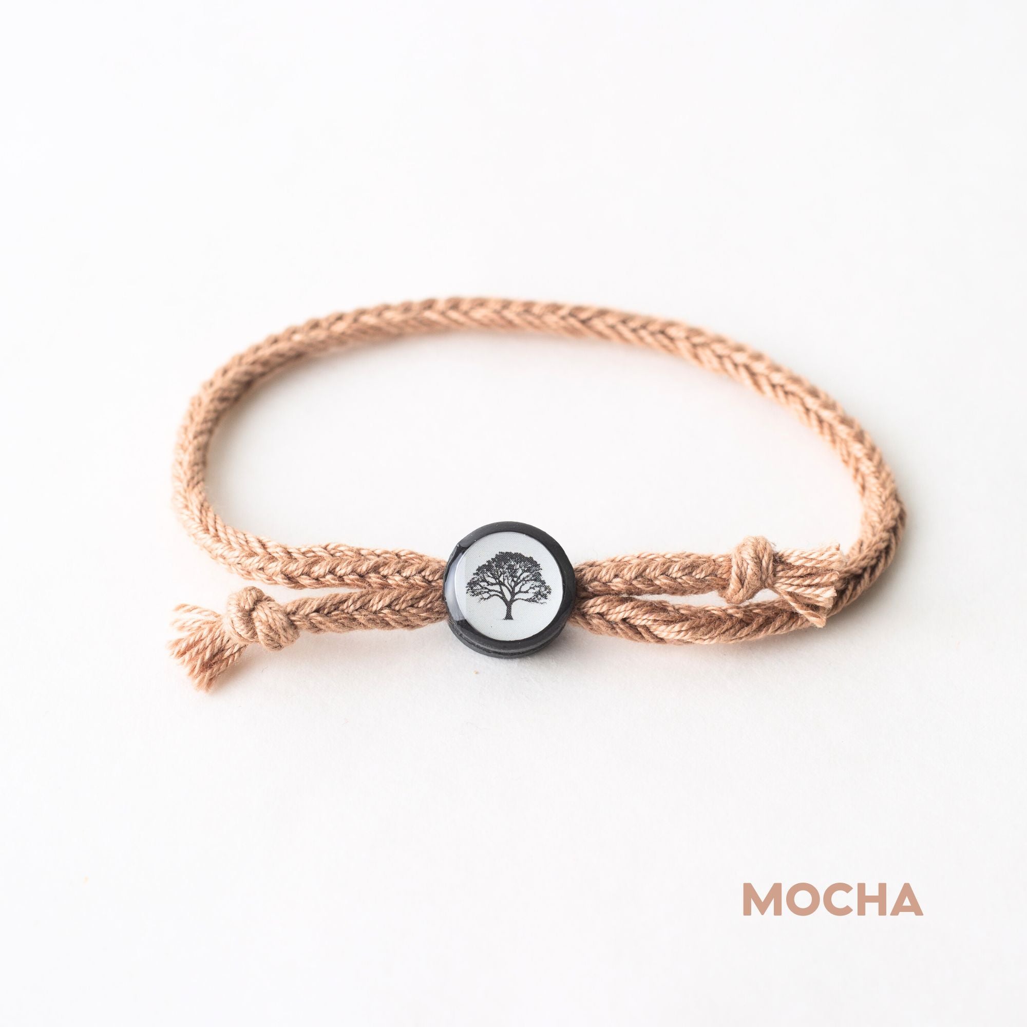 Daily Tap for Inspiration Beacon Bracelet - Oak Tree - Woven Cord