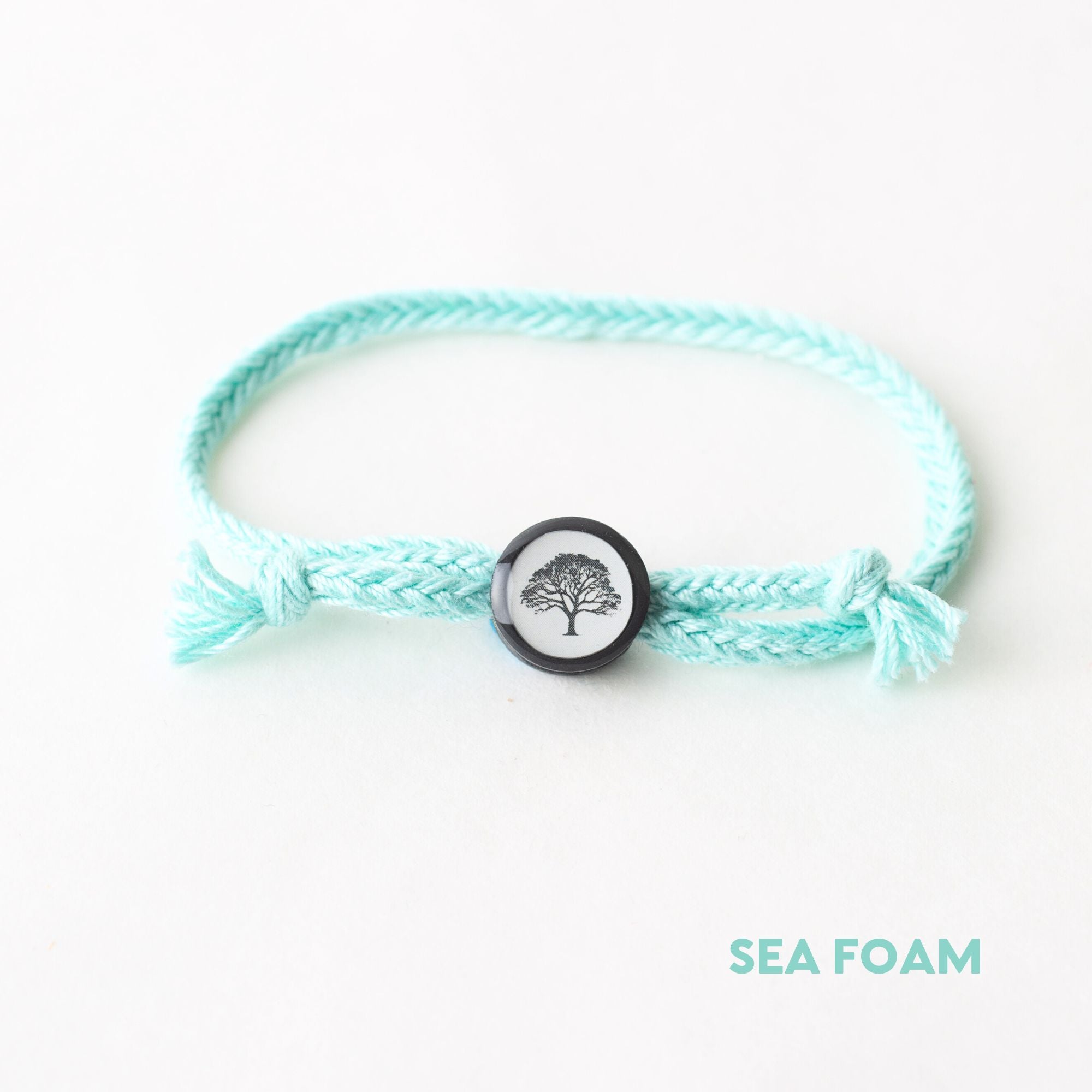Daily Tap for Inspiration Beacon Bracelet - Oak Tree - Woven Cord