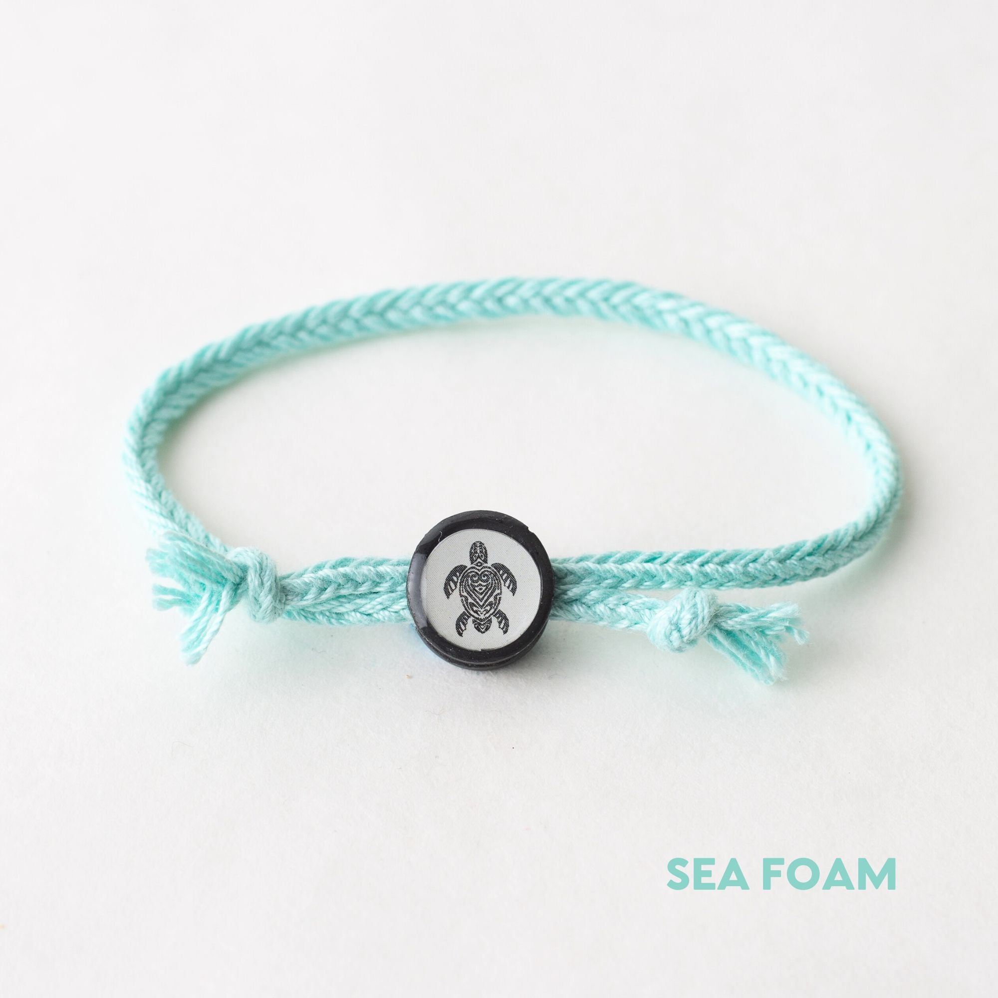 Daily Tap for Inspiration Beacon Bracelet - Sea Turtle - Woven Cord