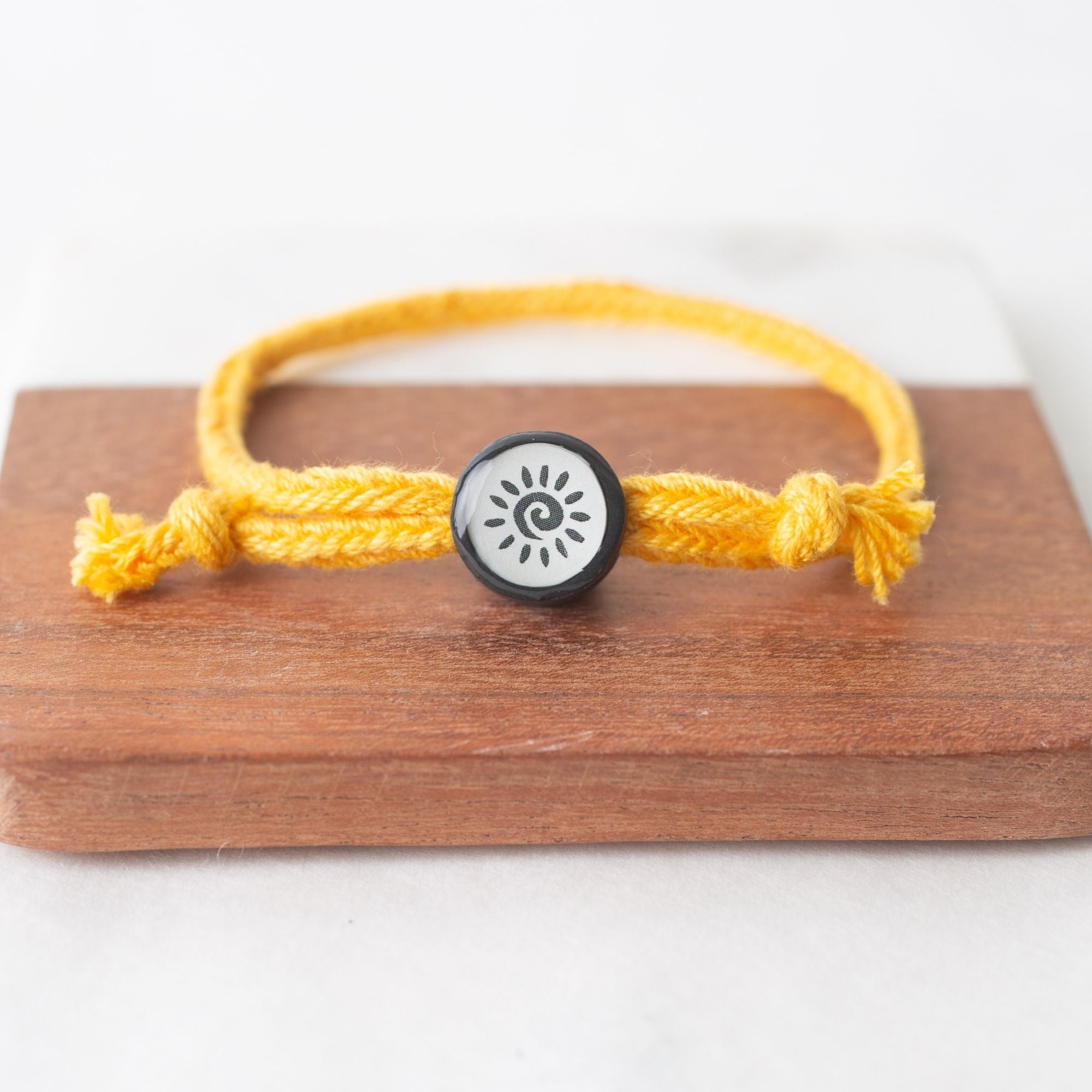 Daily Tap for Inspiration Beacon Bracelet - Sunshine - Woven Cord