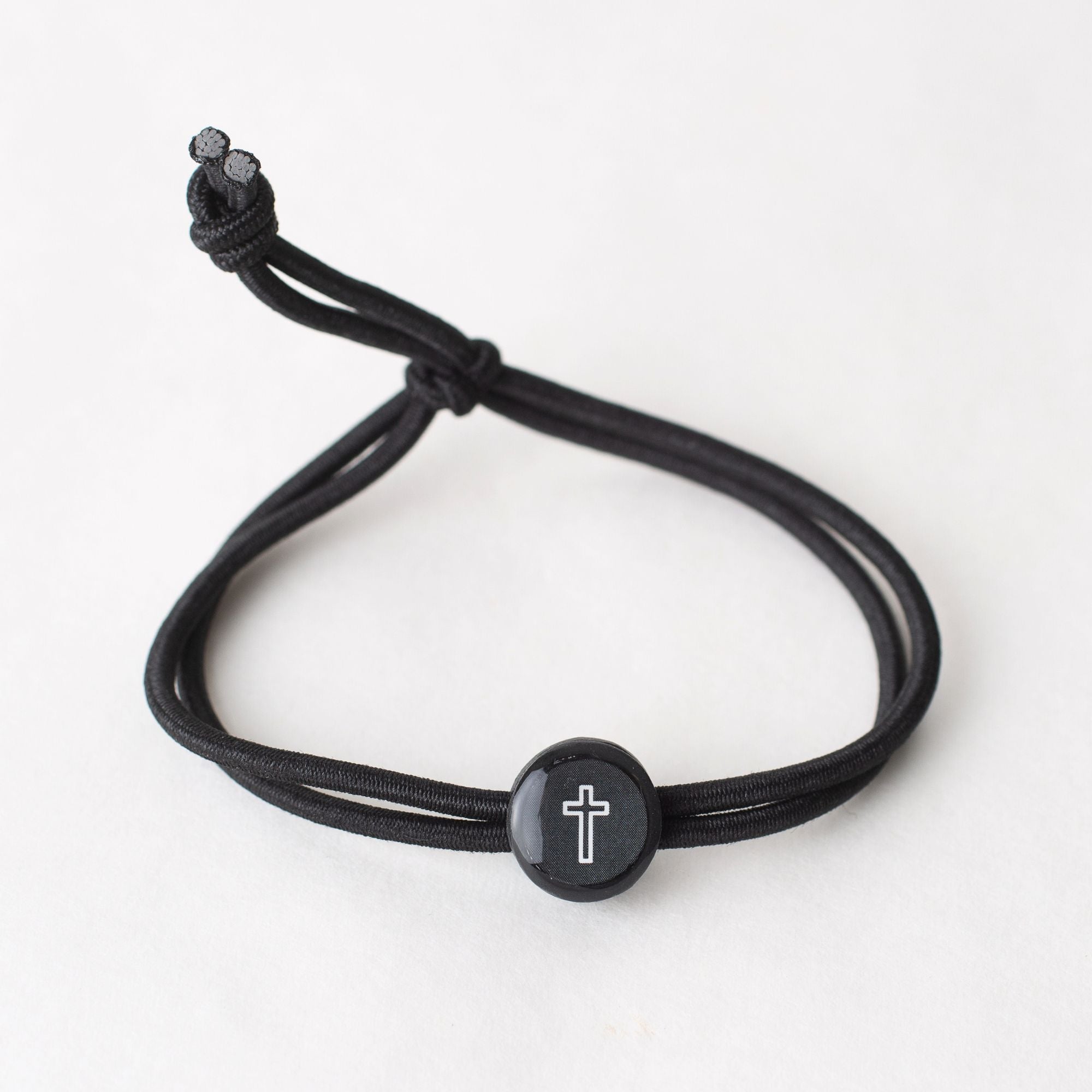 Daily Tap for Bible Verse Beacon Bracelet - Cross - Stretch Cord