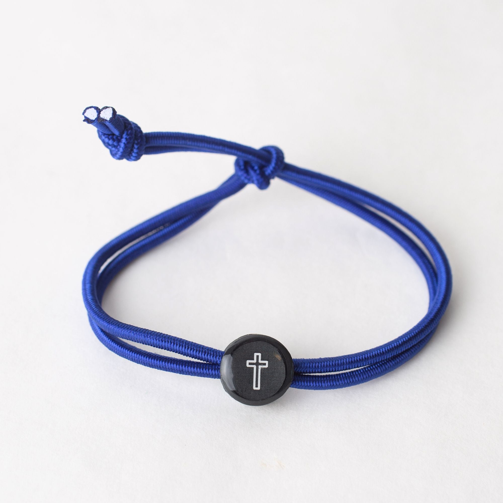 Daily Tap for Bible Verse Beacon Bracelet - Cross - Stretch Cord