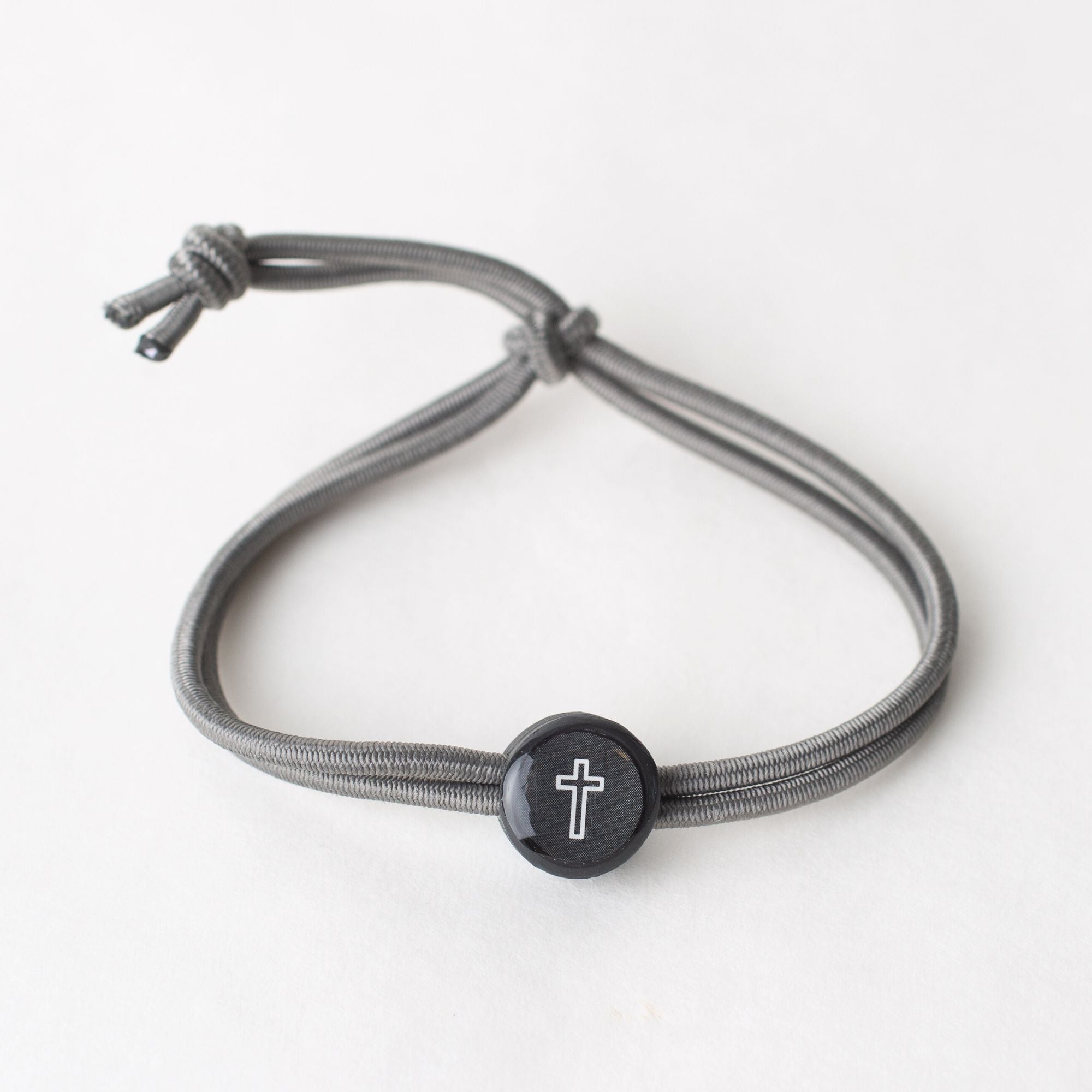 Daily Tap for Bible Verse Beacon Bracelet - Cross - Stretch Cord