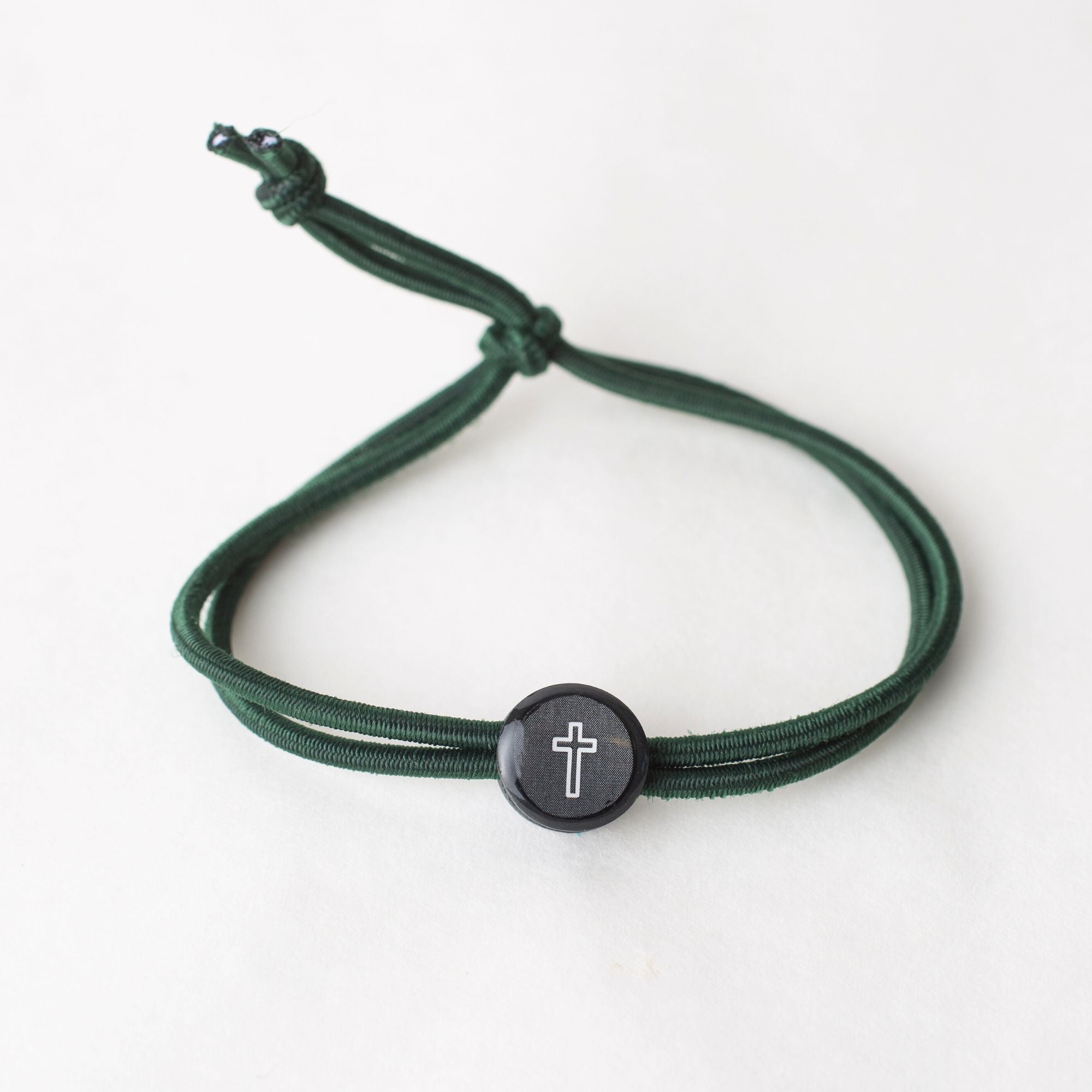 Daily Tap for Bible Verse Beacon Bracelet - Cross - Stretch Cord