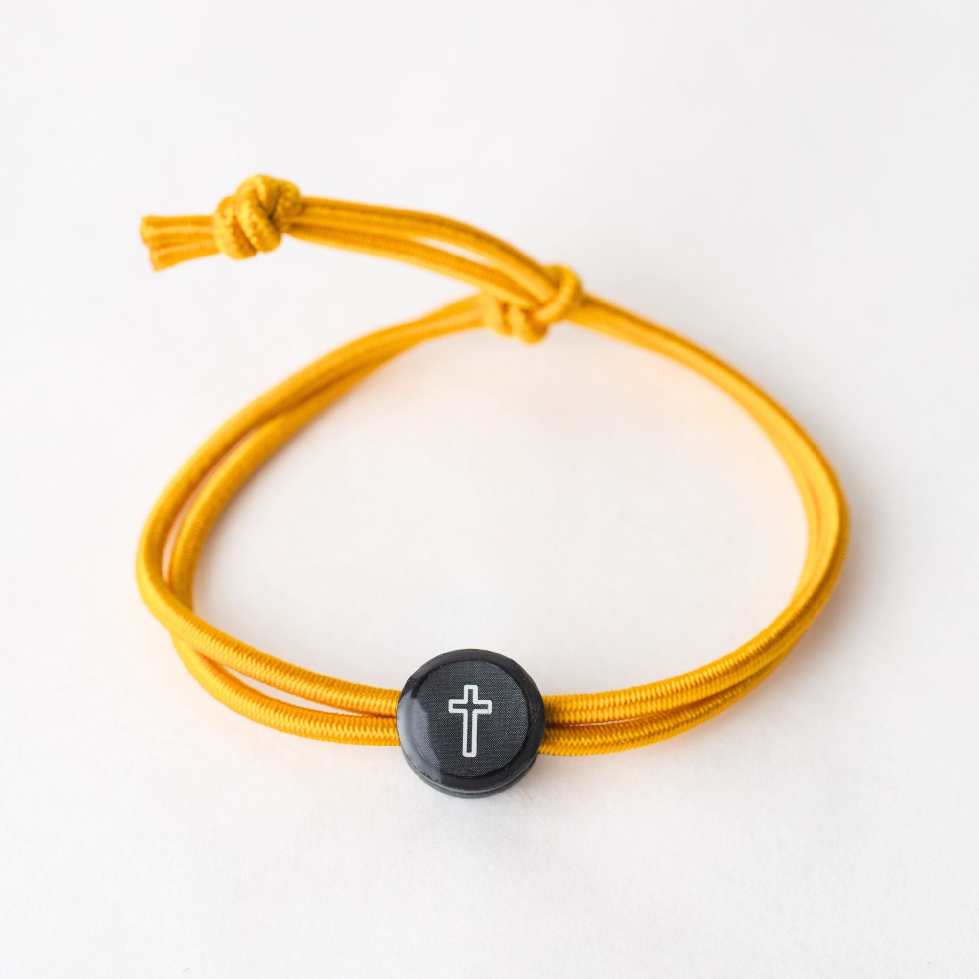 Daily Tap for Bible Verse Beacon Bracelet - Cross - Stretch Cord
