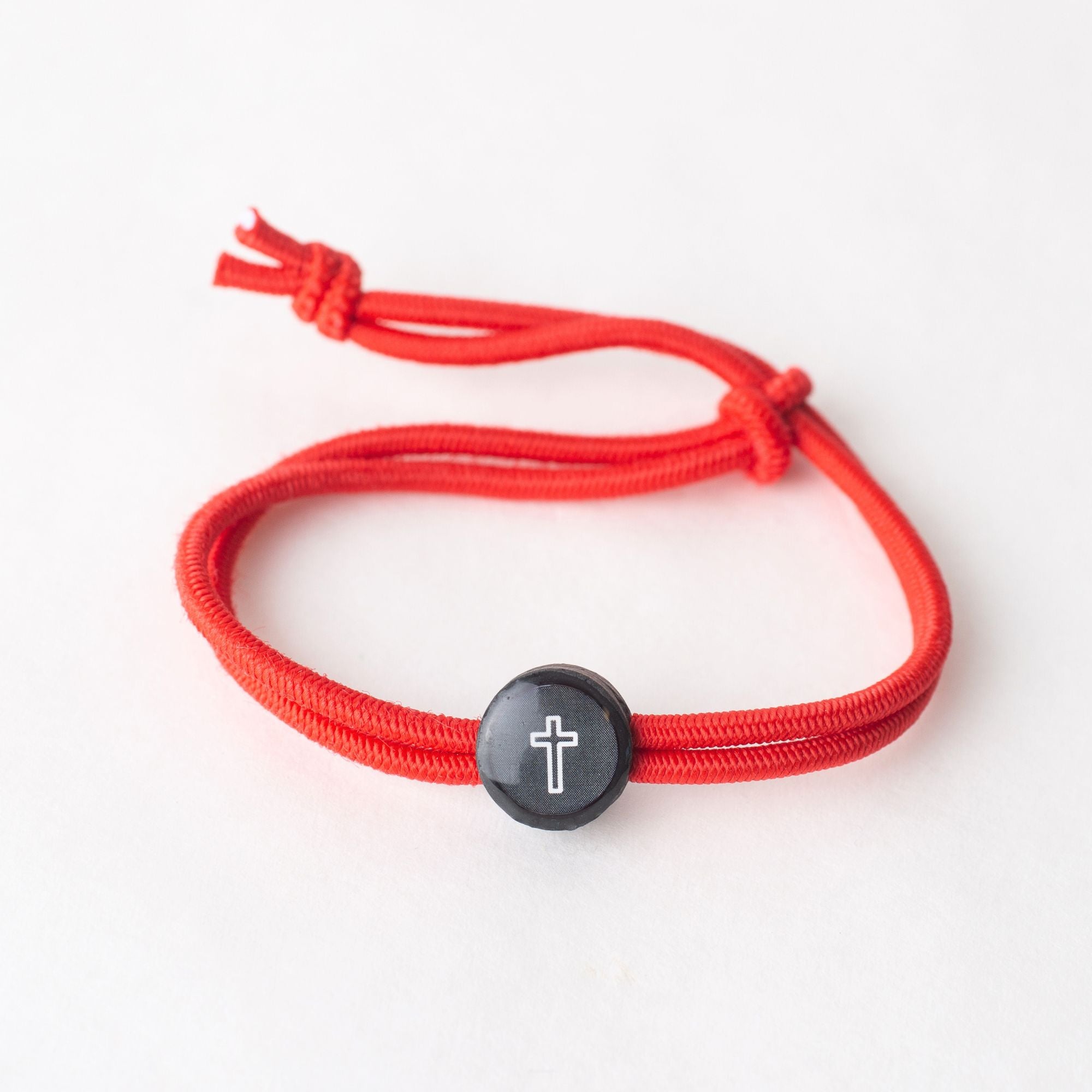 Daily Tap for Bible Verse Beacon Bracelet - Cross - Stretch Cord