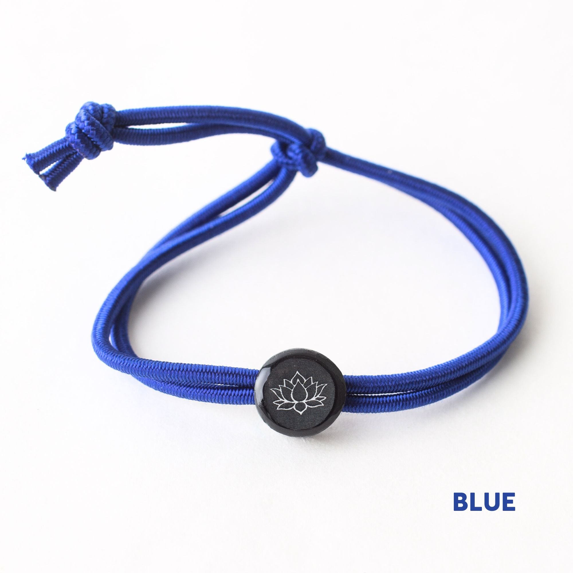 Daily Tap for Inspiration Beacon Bracelet - Lotus Flower - Stretch Cord