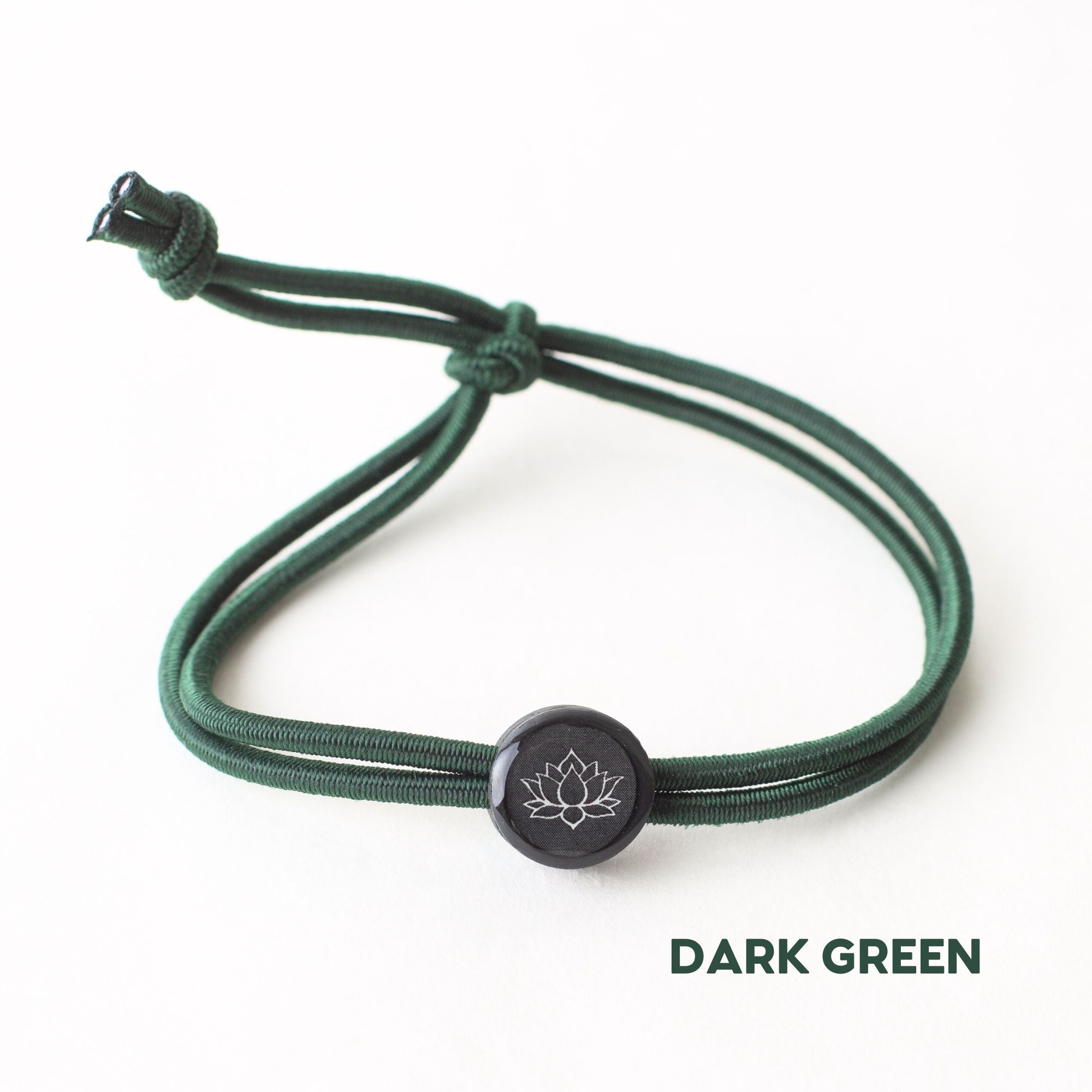 Daily Tap for Inspiration Beacon Bracelet - Lotus Flower - Stretch Cord