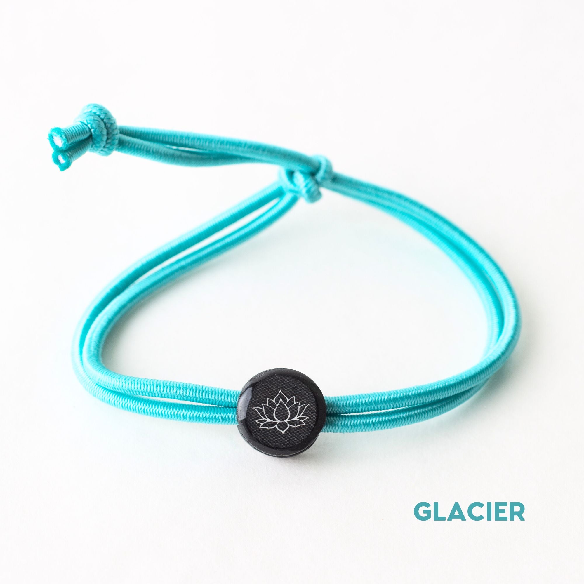 Daily Tap for Inspiration Beacon Bracelet - Lotus Flower - Stretch Cord