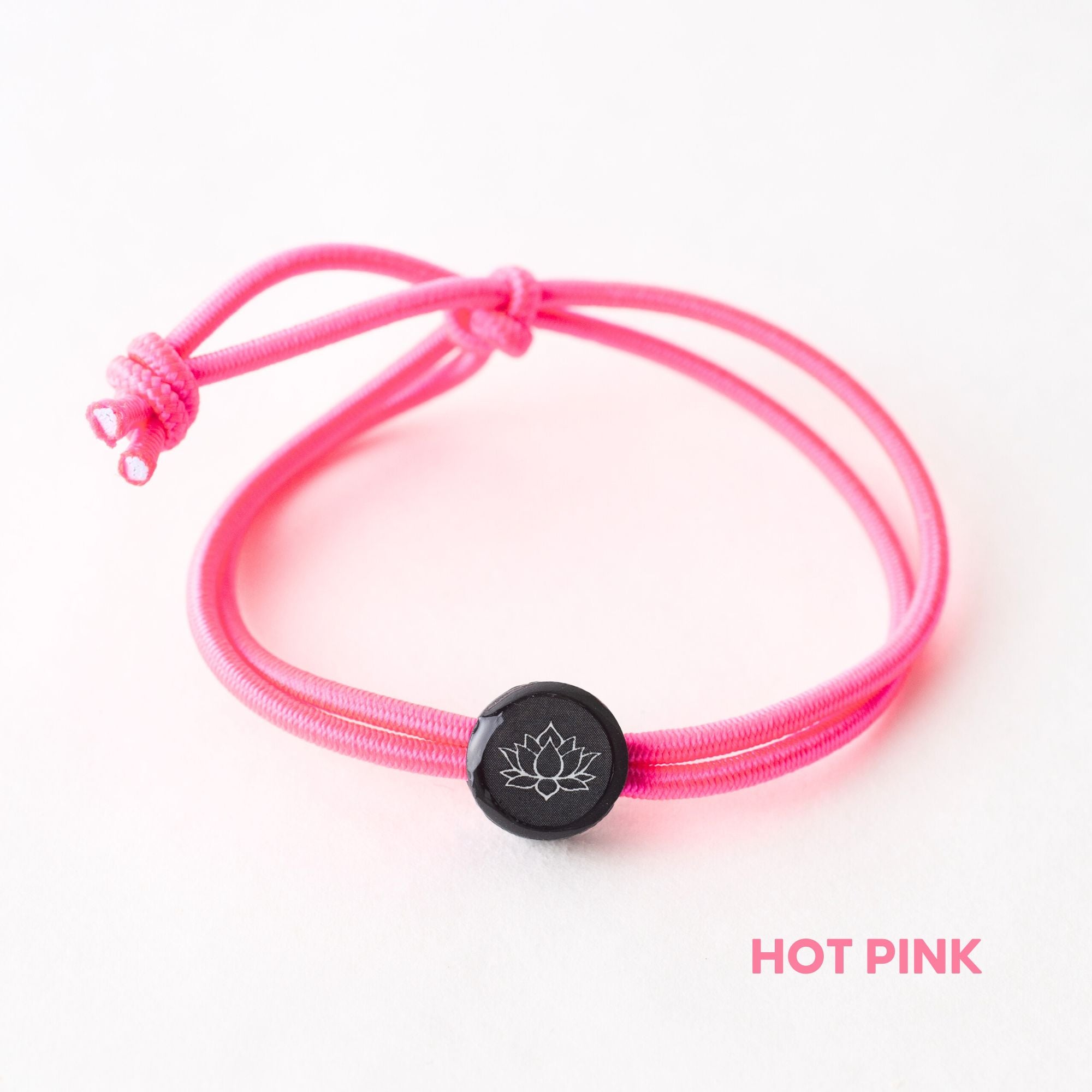 Daily Tap for Inspiration Beacon Bracelet - Lotus Flower - Stretch Cord