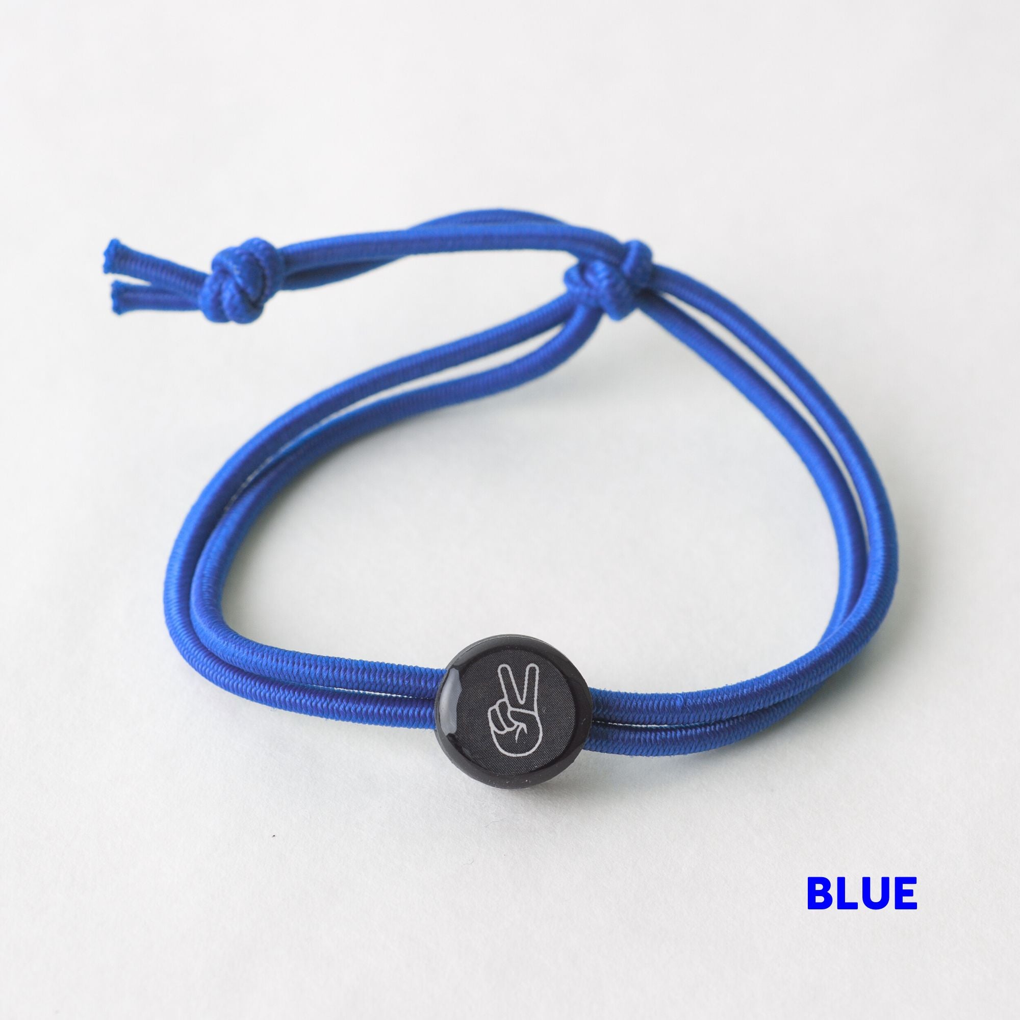 Daily Tap for Inspiration Beacon Bracelet - Peace Sign - Stretch Cord