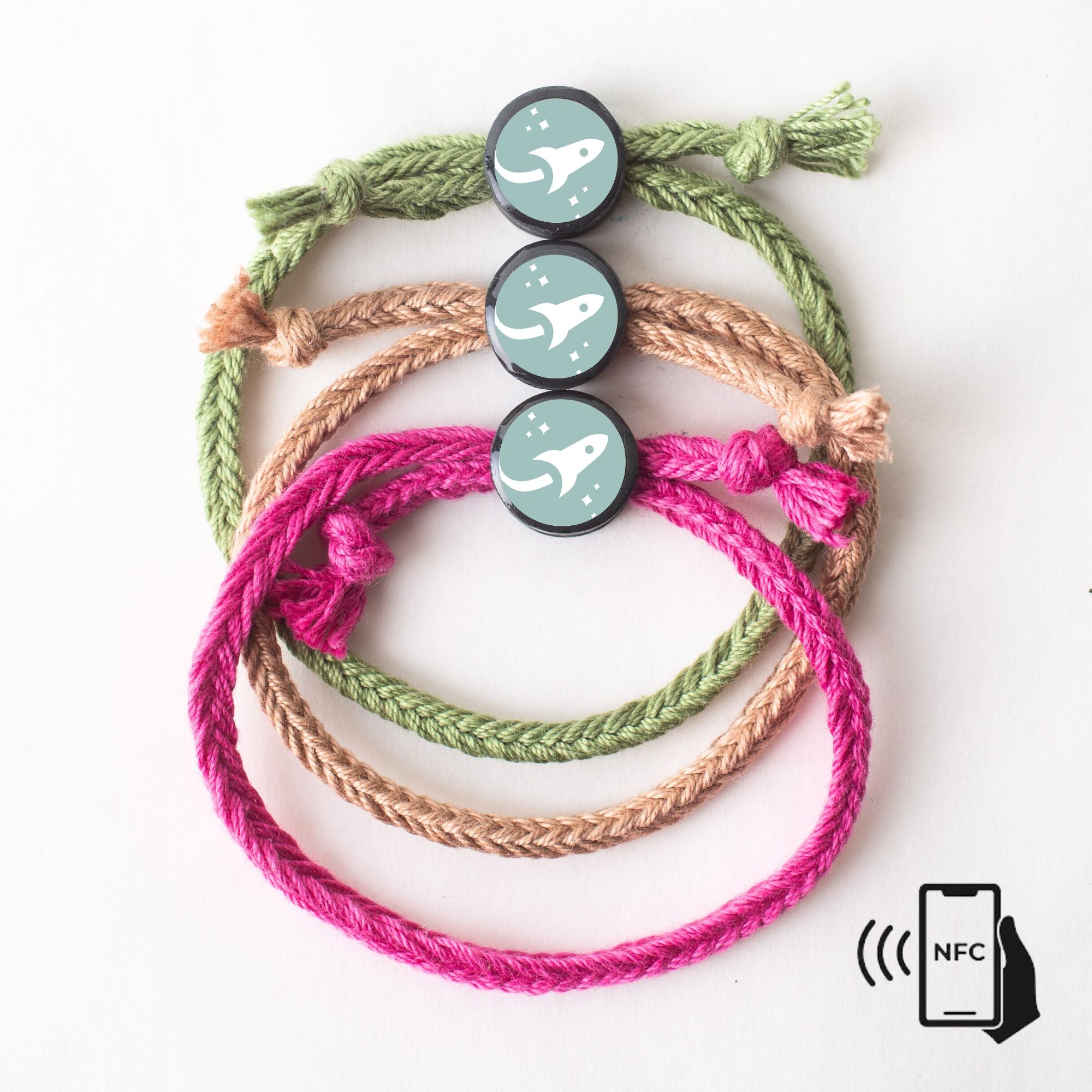 Custom Beacon Smart Product - Woven Bracelets - BULK