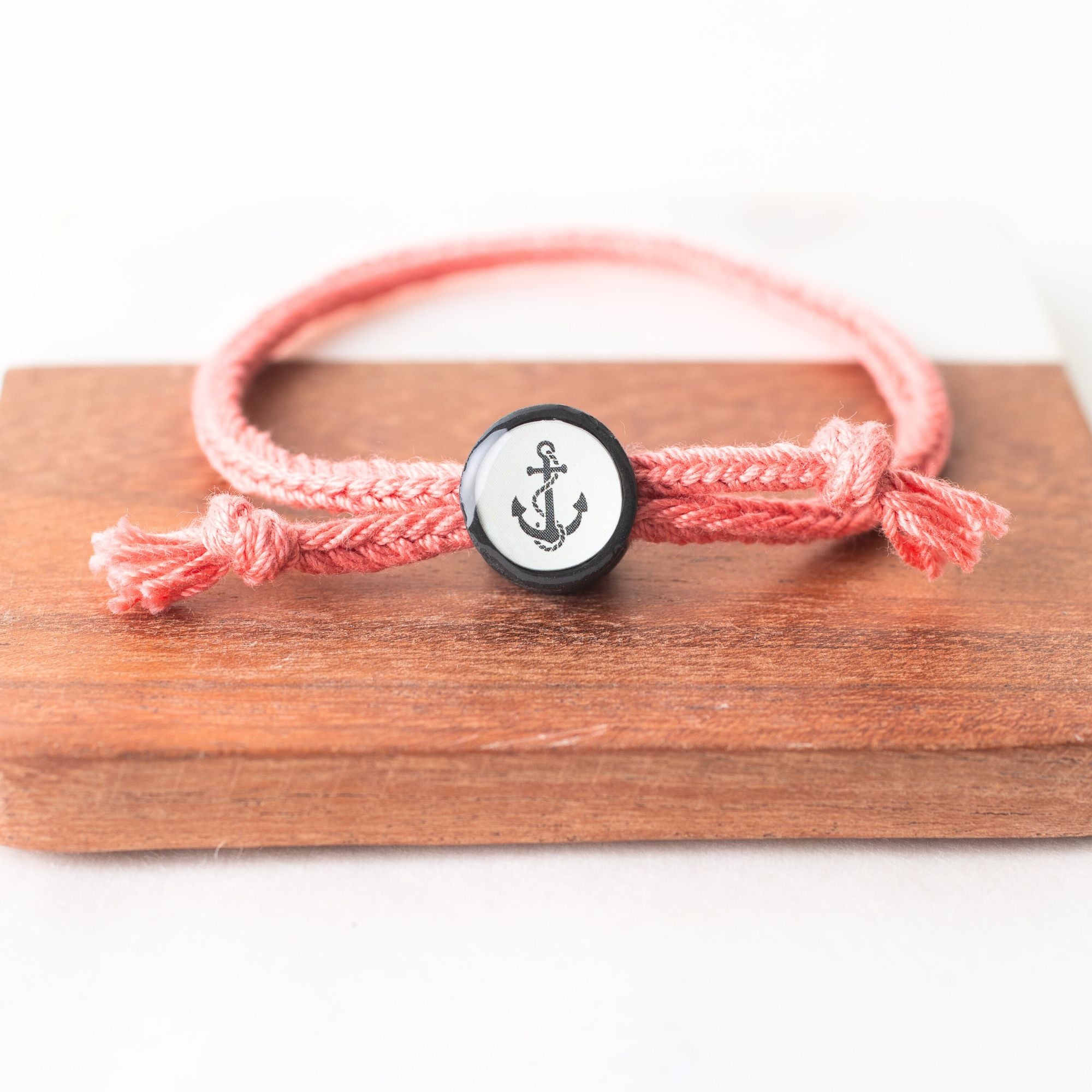 Daily Tap for Inspiration Beacon Bracelet - Anchor - Woven Cord