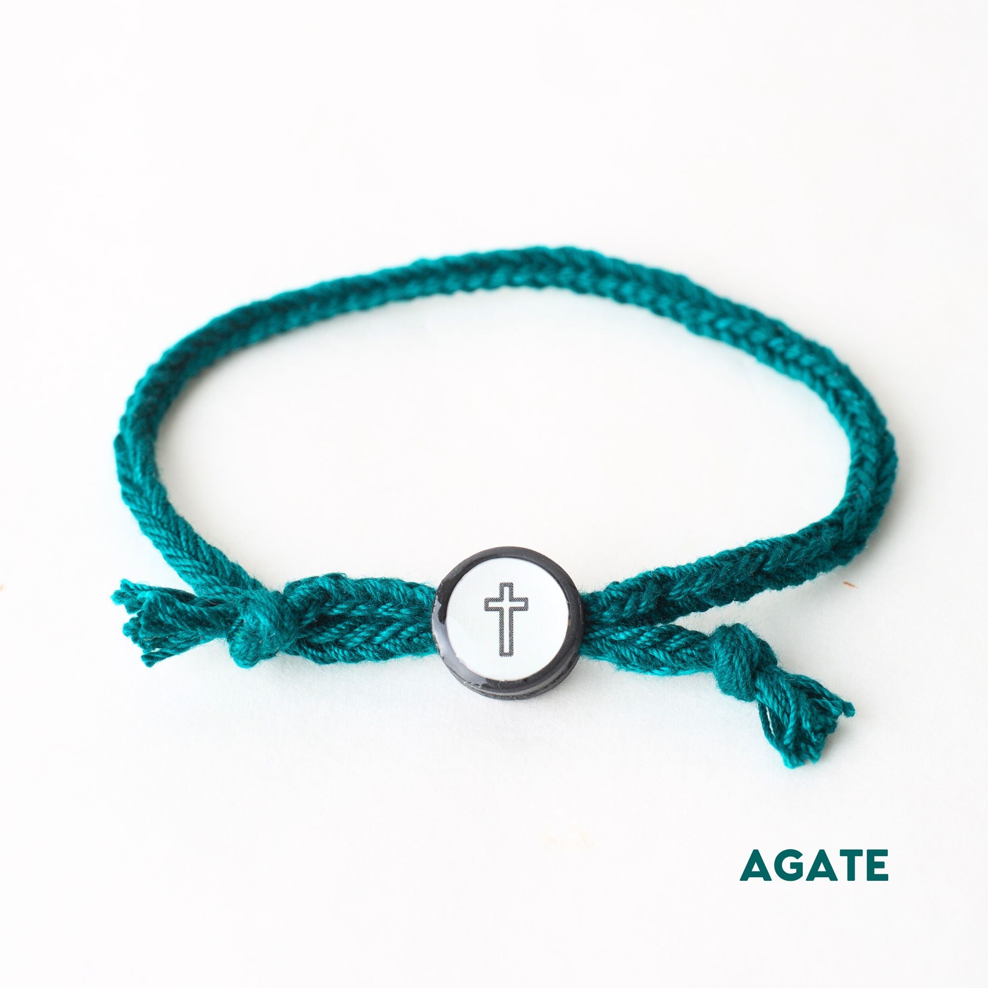 Daily Tap for Bible Verse Beacon Bracelet - Cross - Woven Cord