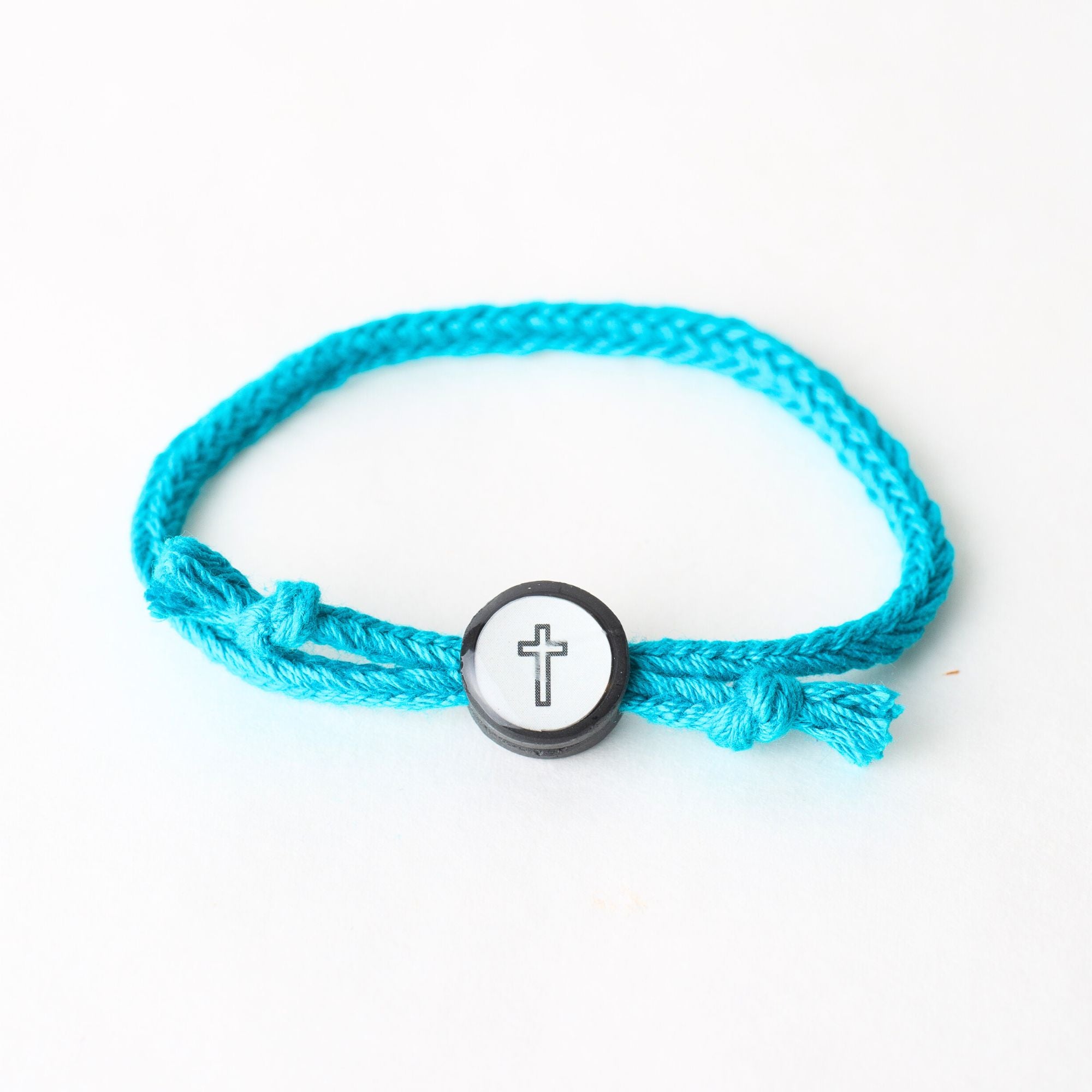 Daily Tap for Bible Verse Beacon Bracelet - Cross - Woven Cord