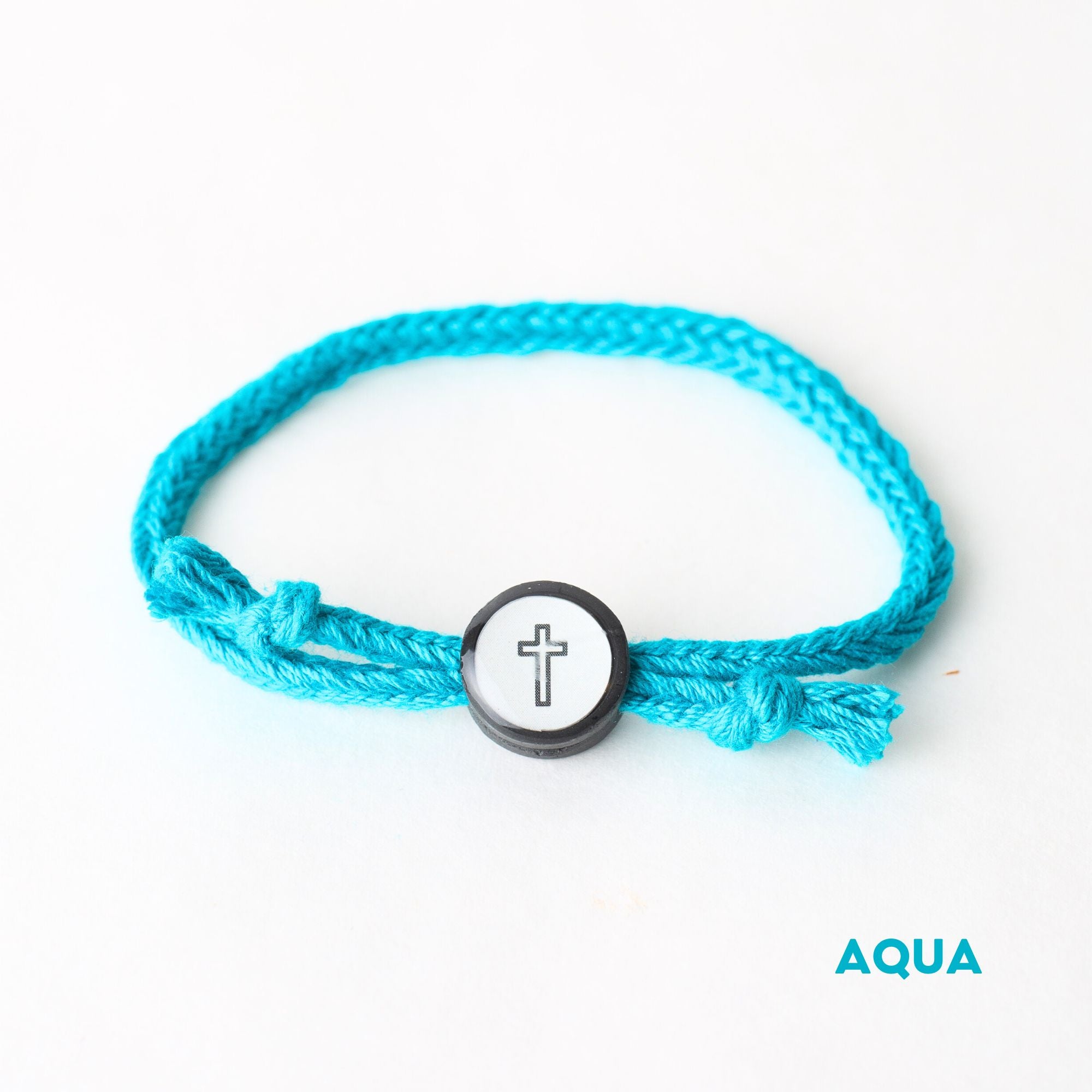 Daily Tap for Bible Verse Beacon Bracelet - Cross - Woven Cord