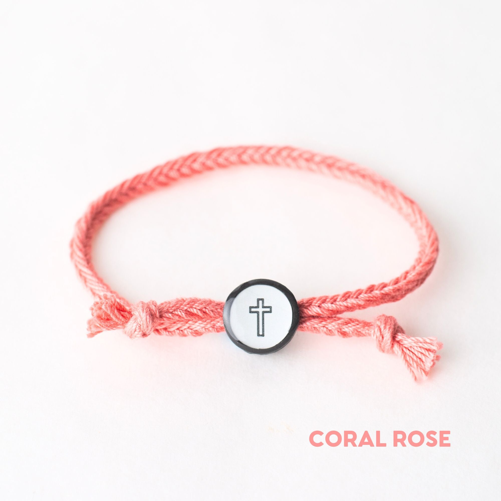 Daily Tap for Bible Verse Beacon Bracelet - Cross - Woven Cord