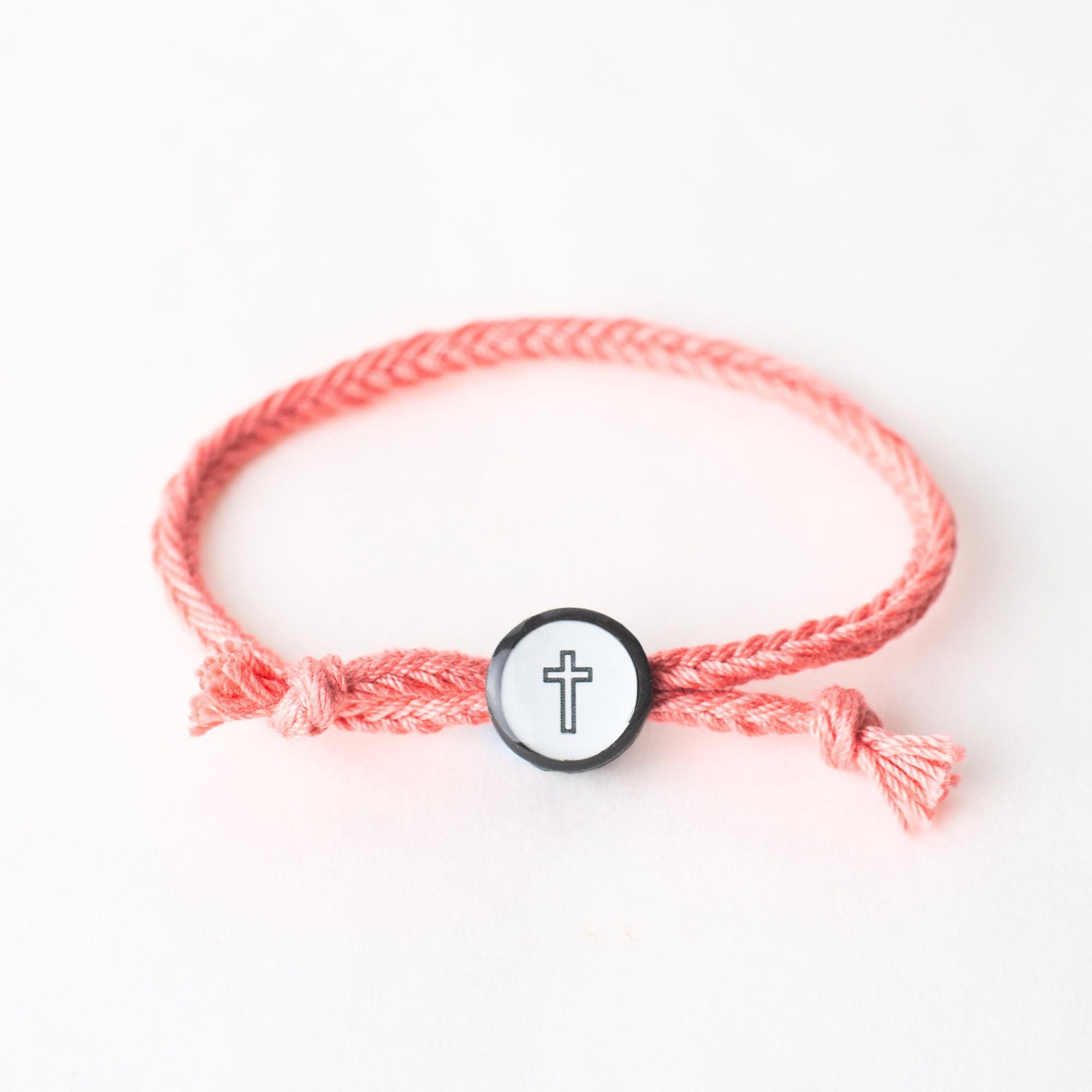 Daily Tap for Bible Verse Beacon Bracelet - Cross - Woven Cord