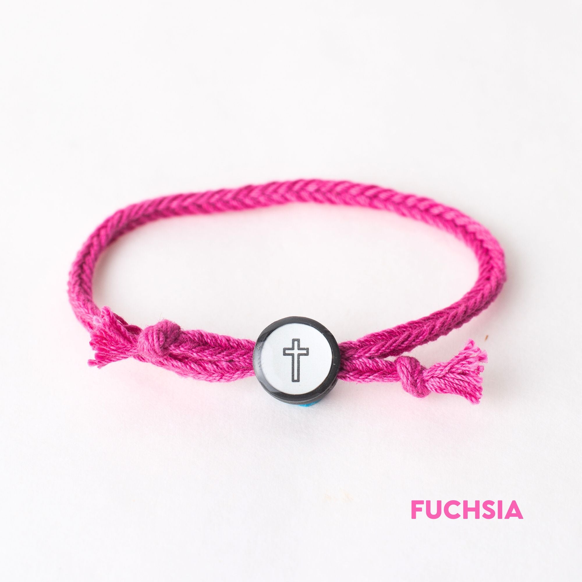 Daily Tap for Bible Verse Beacon Bracelet - Cross - Woven Cord