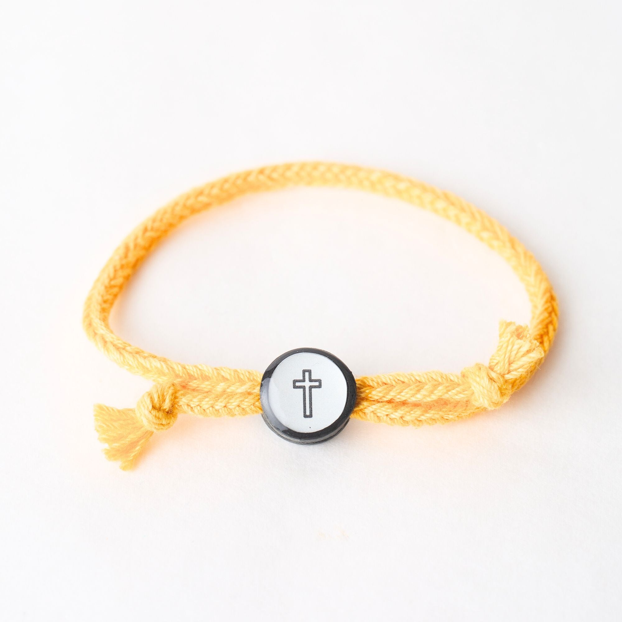 Daily Tap for Bible Verse Beacon Bracelet - Cross - Woven Cord
