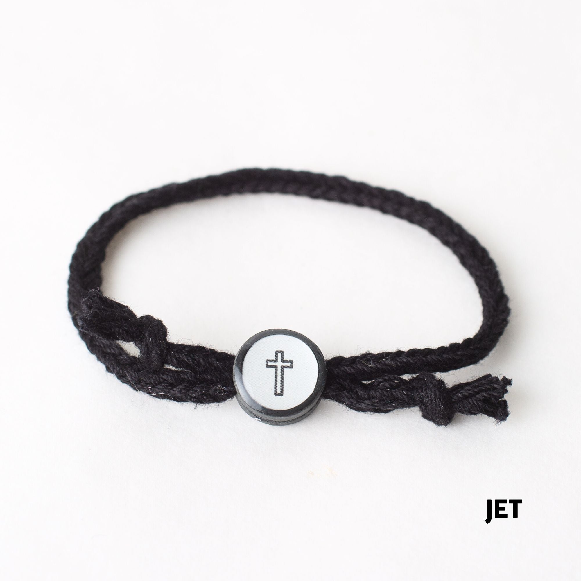 Daily Tap for Bible Verse Beacon Bracelet - Cross - Woven Cord
