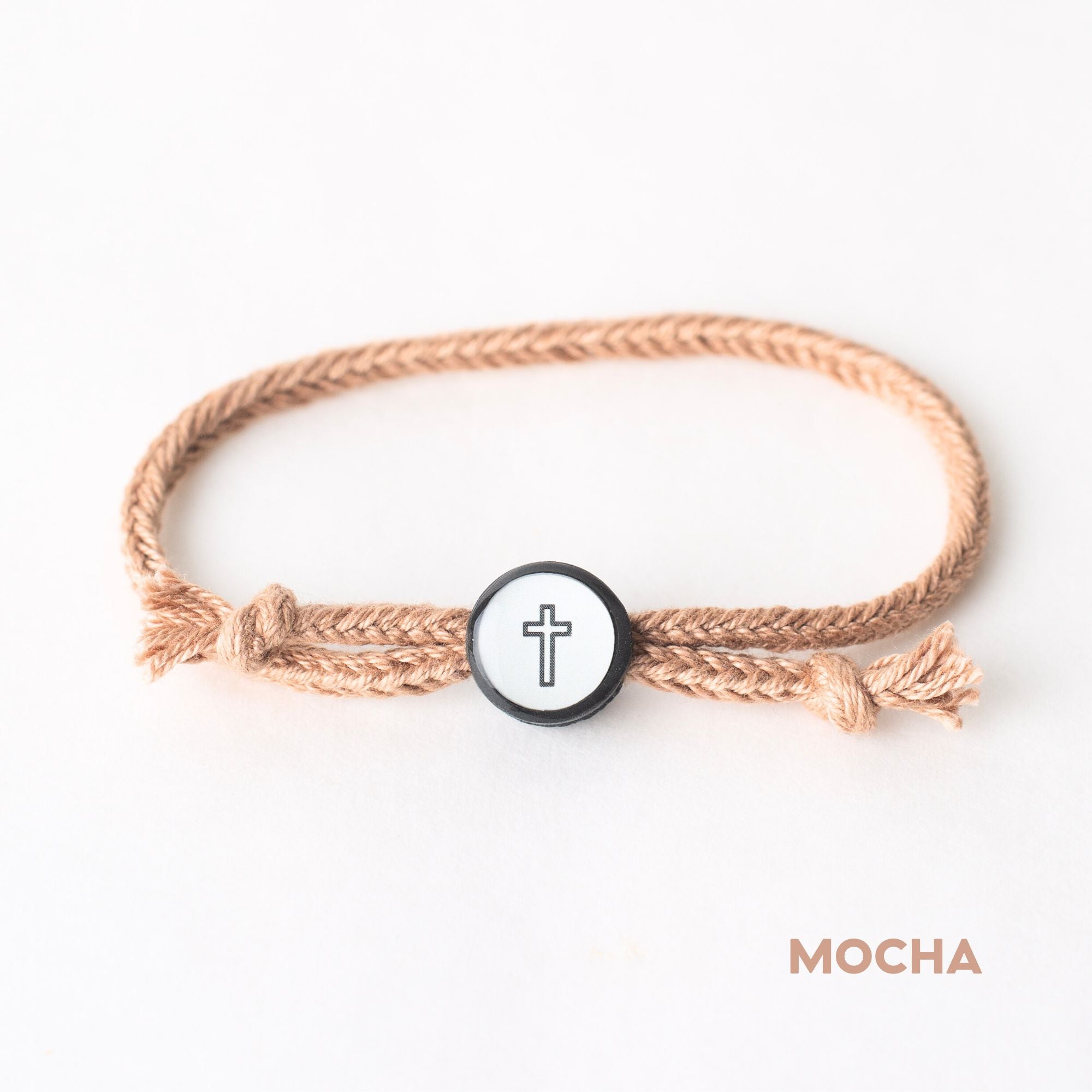 Daily Tap for Bible Verse Beacon Bracelet - Cross - Woven Cord