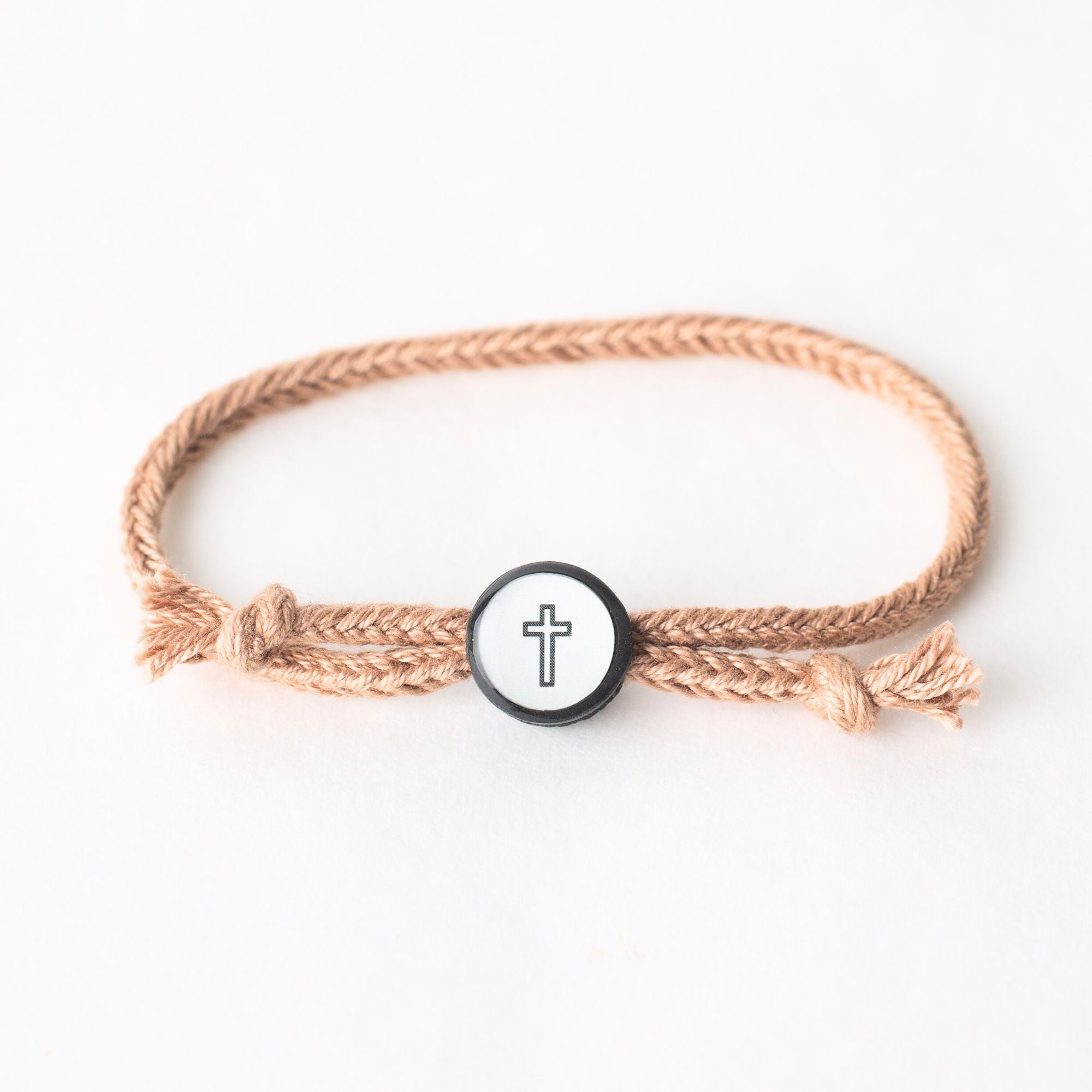 Daily Tap for Bible Verse Beacon Bracelet - Cross - Woven Cord