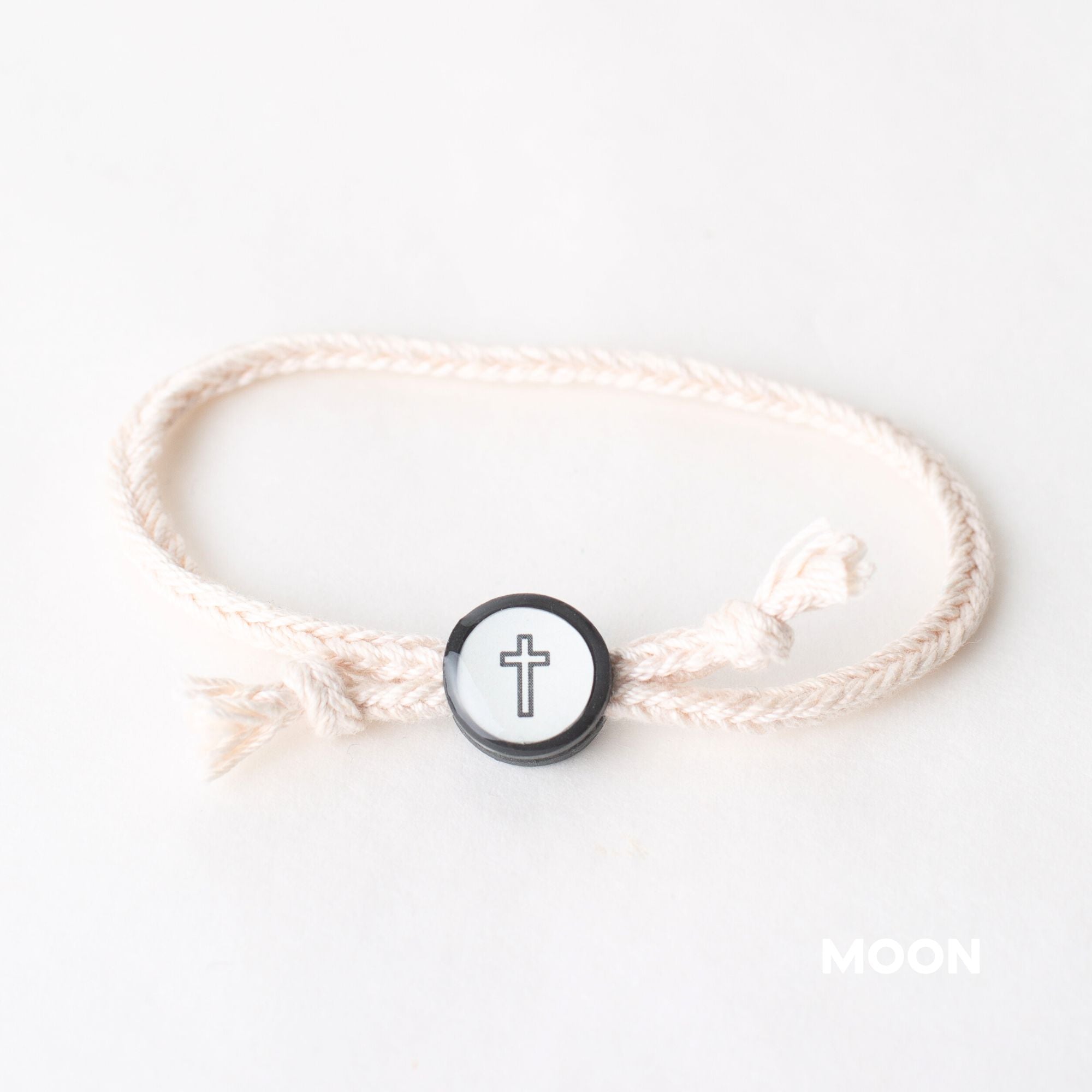 Daily Tap for Bible Verse Beacon Bracelet - Cross - Woven Cord