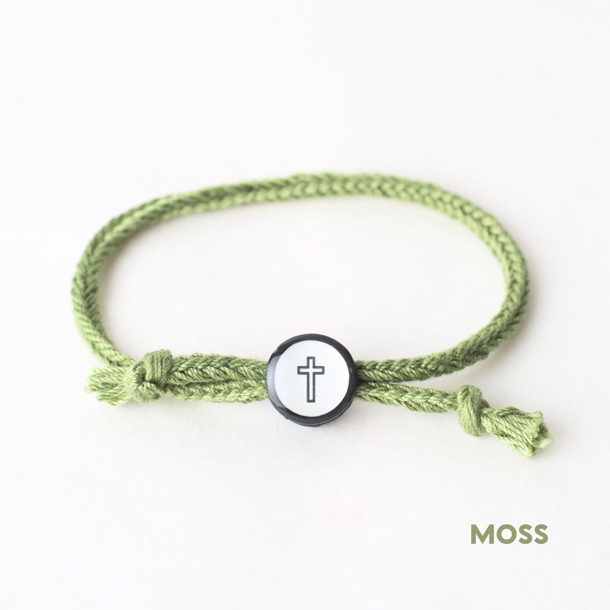 Daily Tap for Bible Verse Beacon Bracelet - Cross - Woven Cord