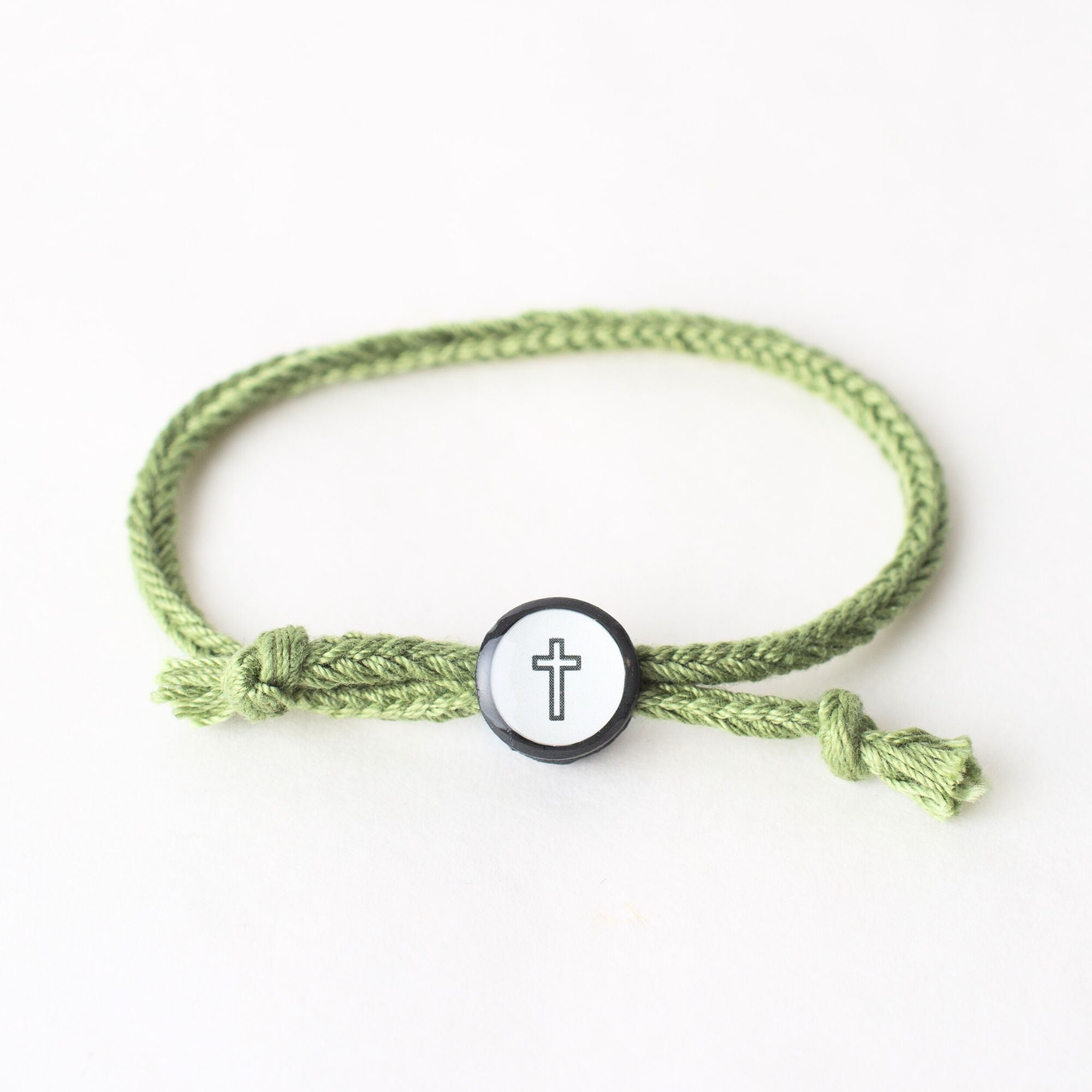 Daily Tap for Bible Verse Beacon Bracelet - Cross - Woven Cord