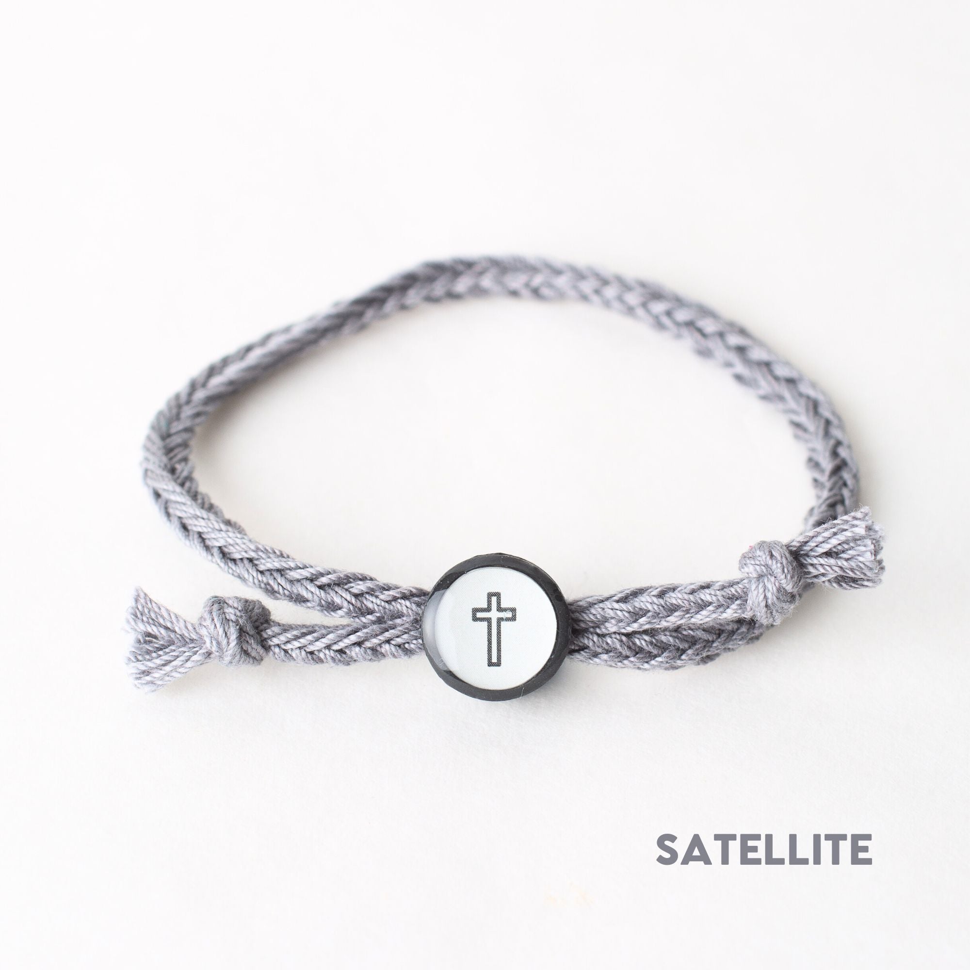 Daily Tap for Bible Verse Beacon Bracelet - Cross - Woven Cord