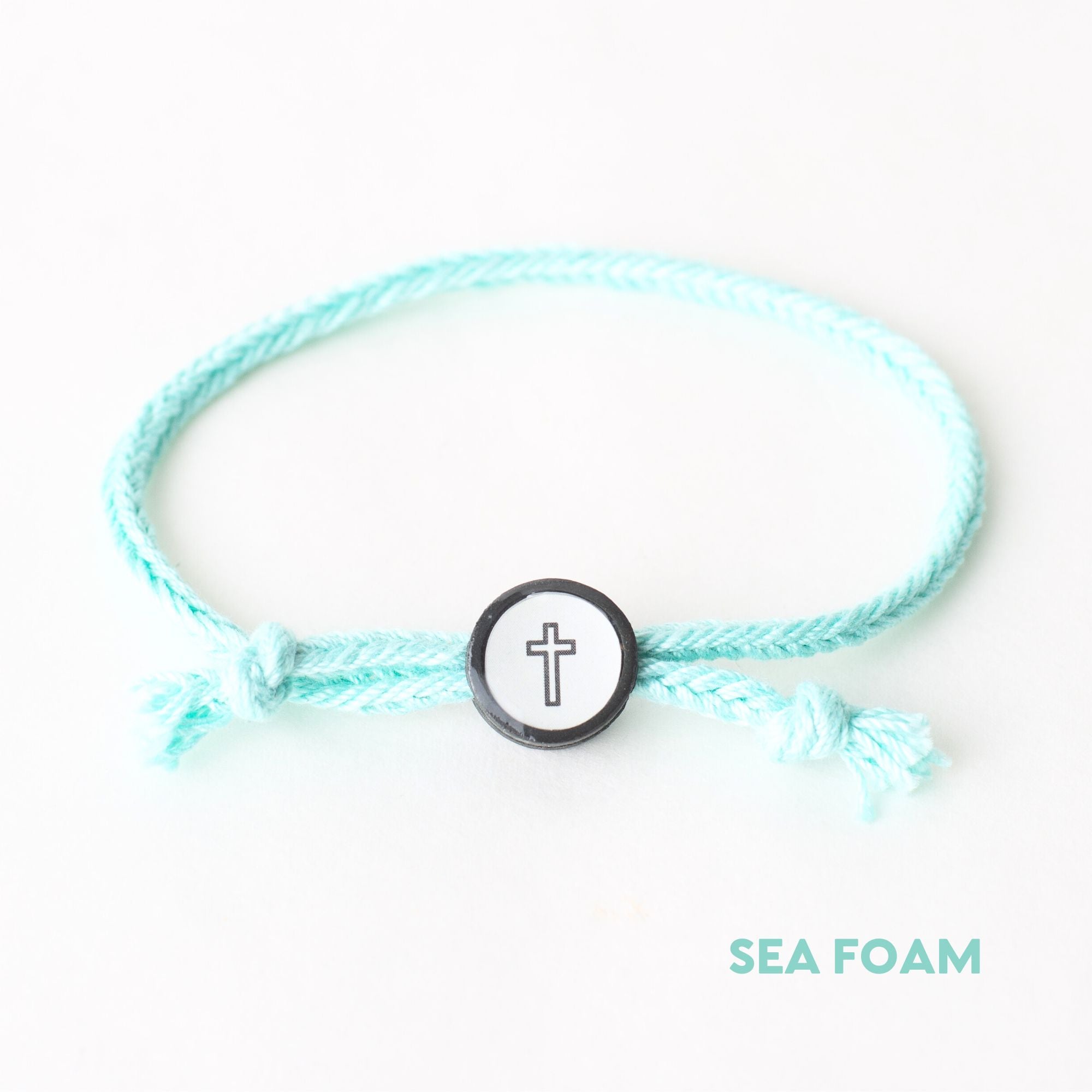 Daily Tap for Bible Verse Beacon Bracelet - Cross - Woven Cord
