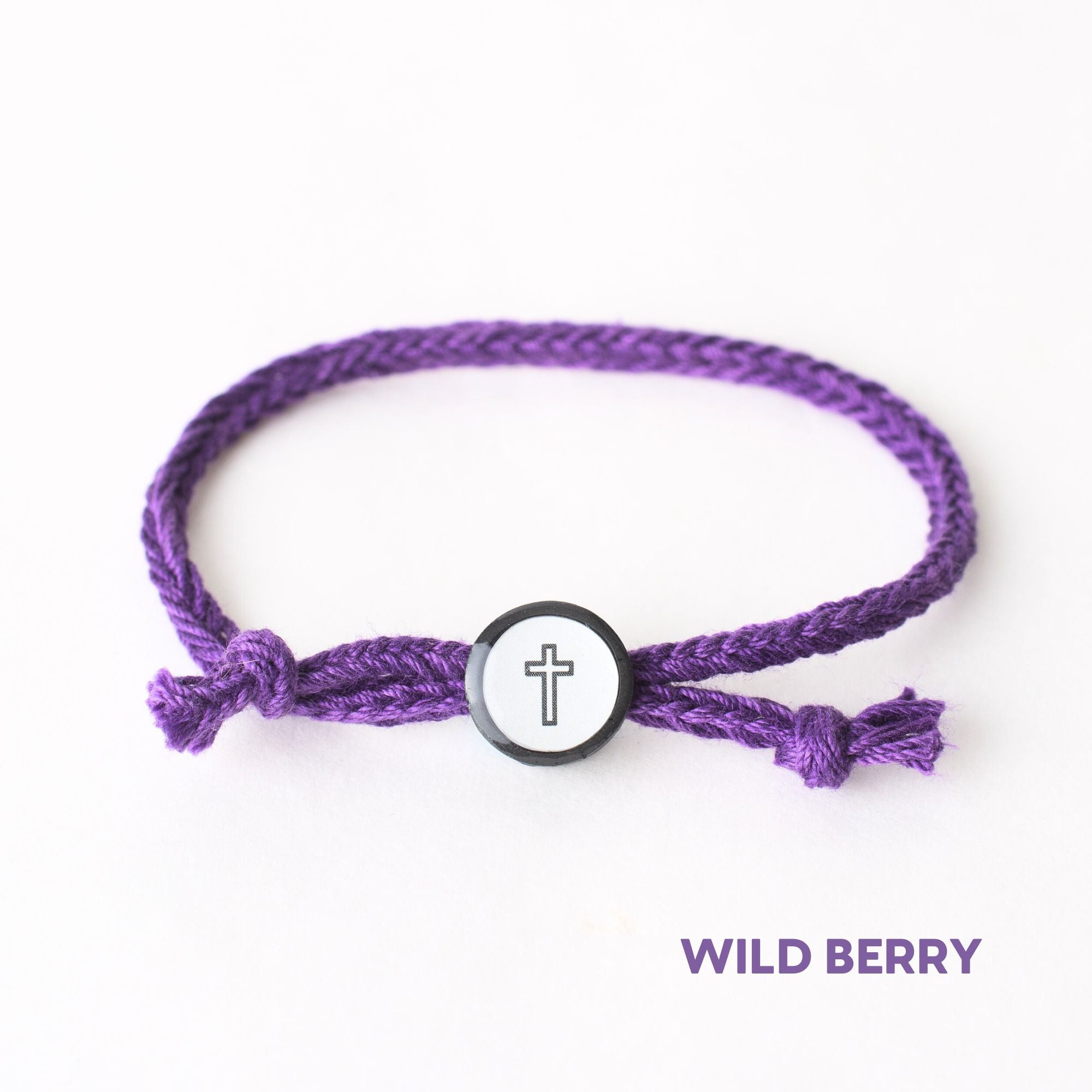 Daily Tap for Bible Verse Beacon Bracelet - Cross - Woven Cord
