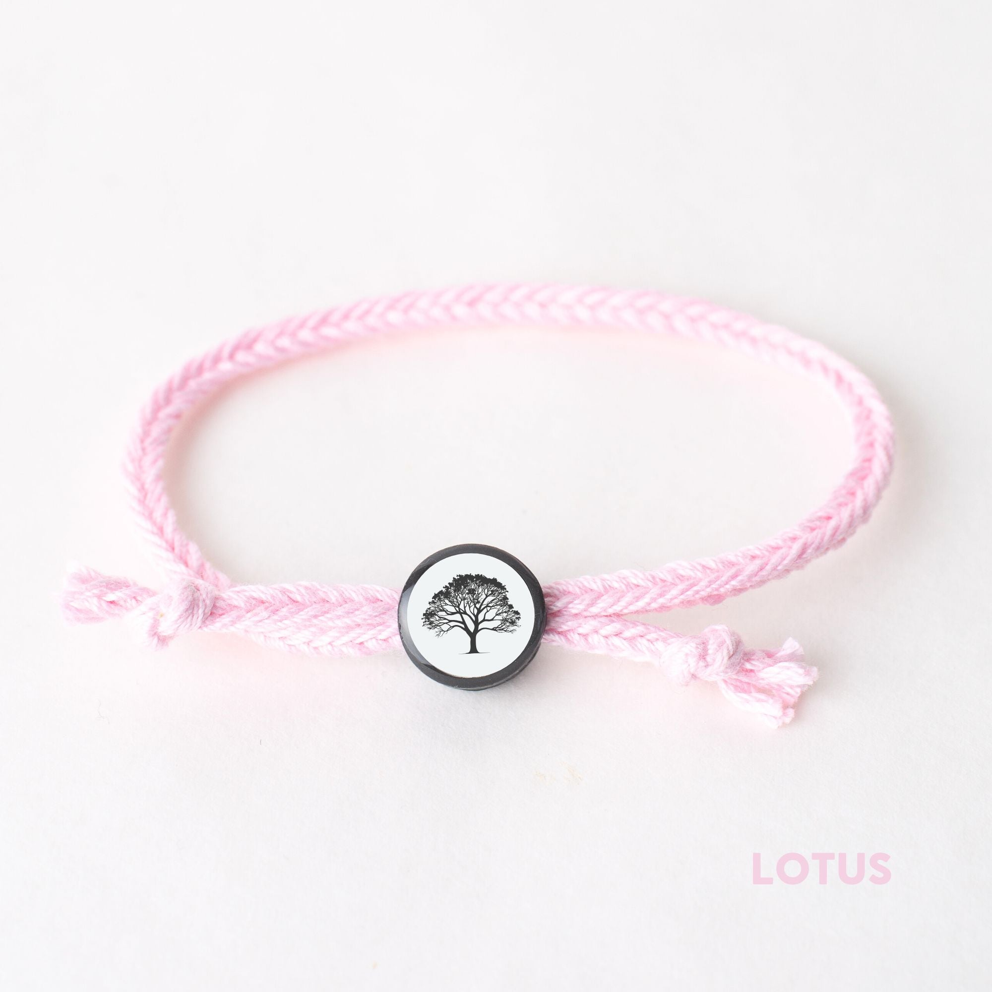 Daily Tap for Inspiration Beacon Bracelet - Oak Tree - Woven Cord