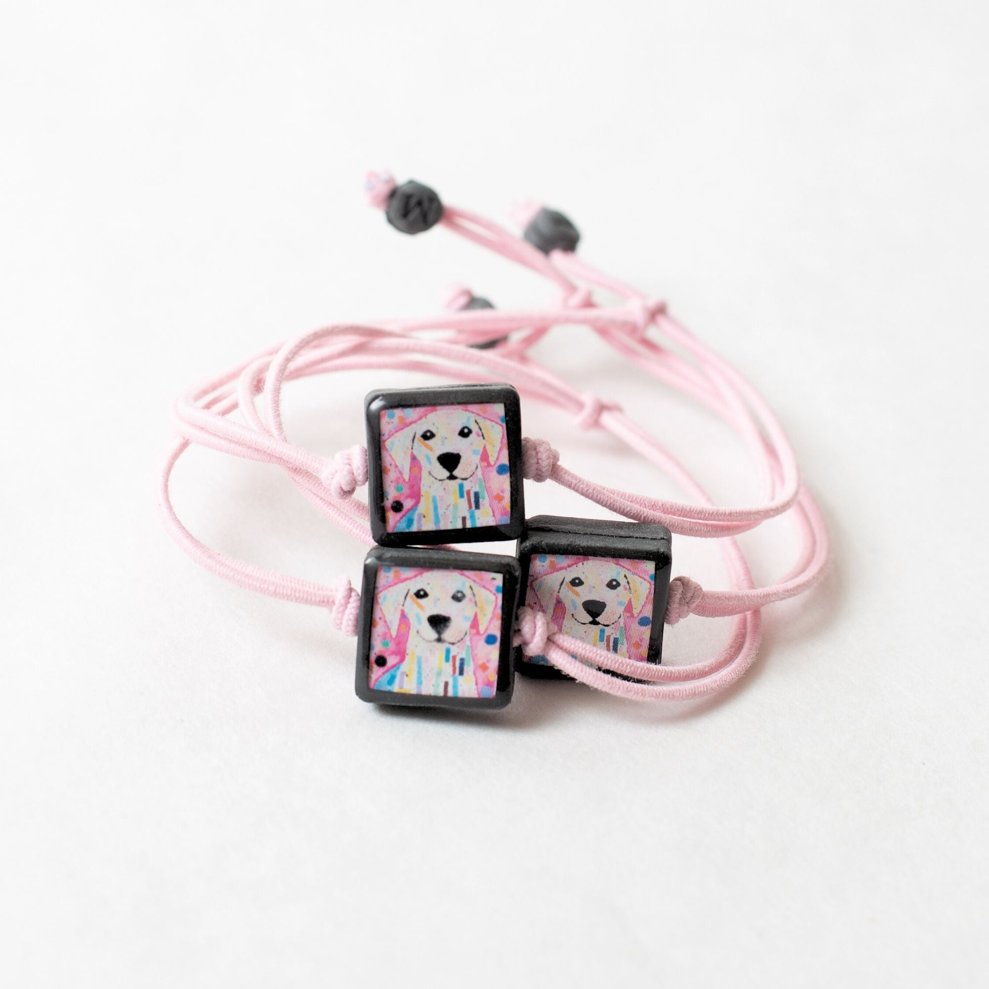Frame Bracelets on Elastic Cord - Square