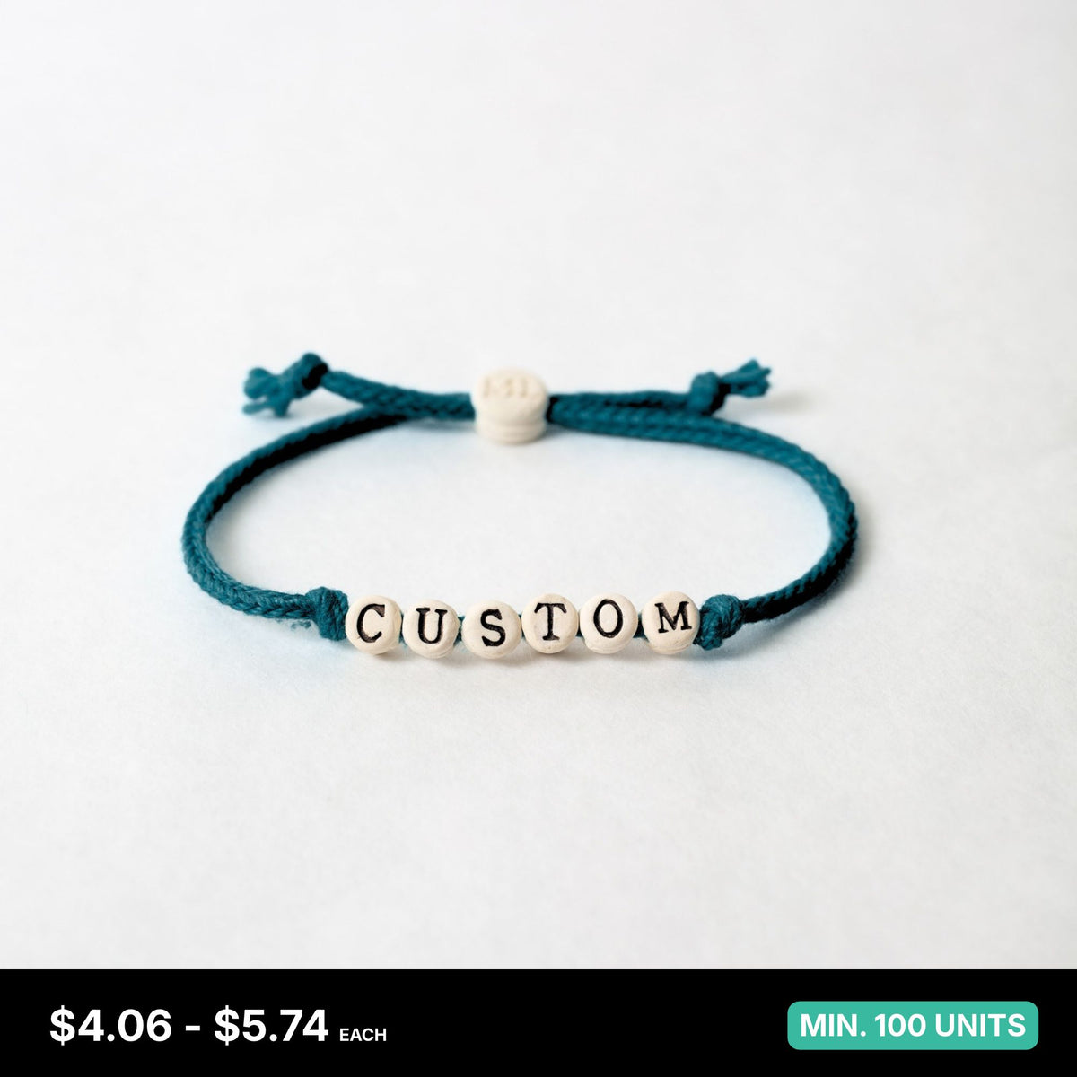 Friendship Bracelets with Clay Beads on Fine Weave