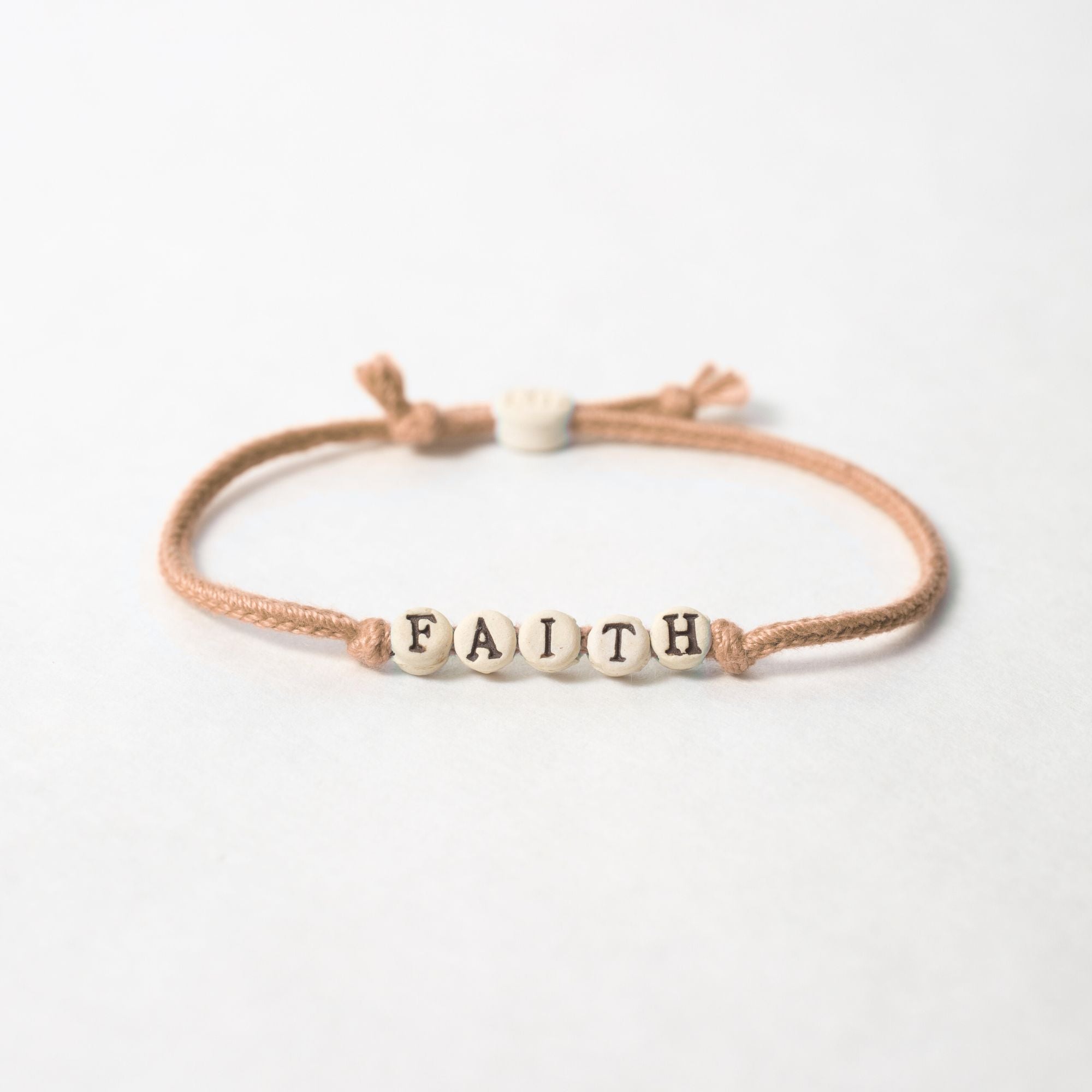 Faith Friendship Bracelet on Hand-woven Cord