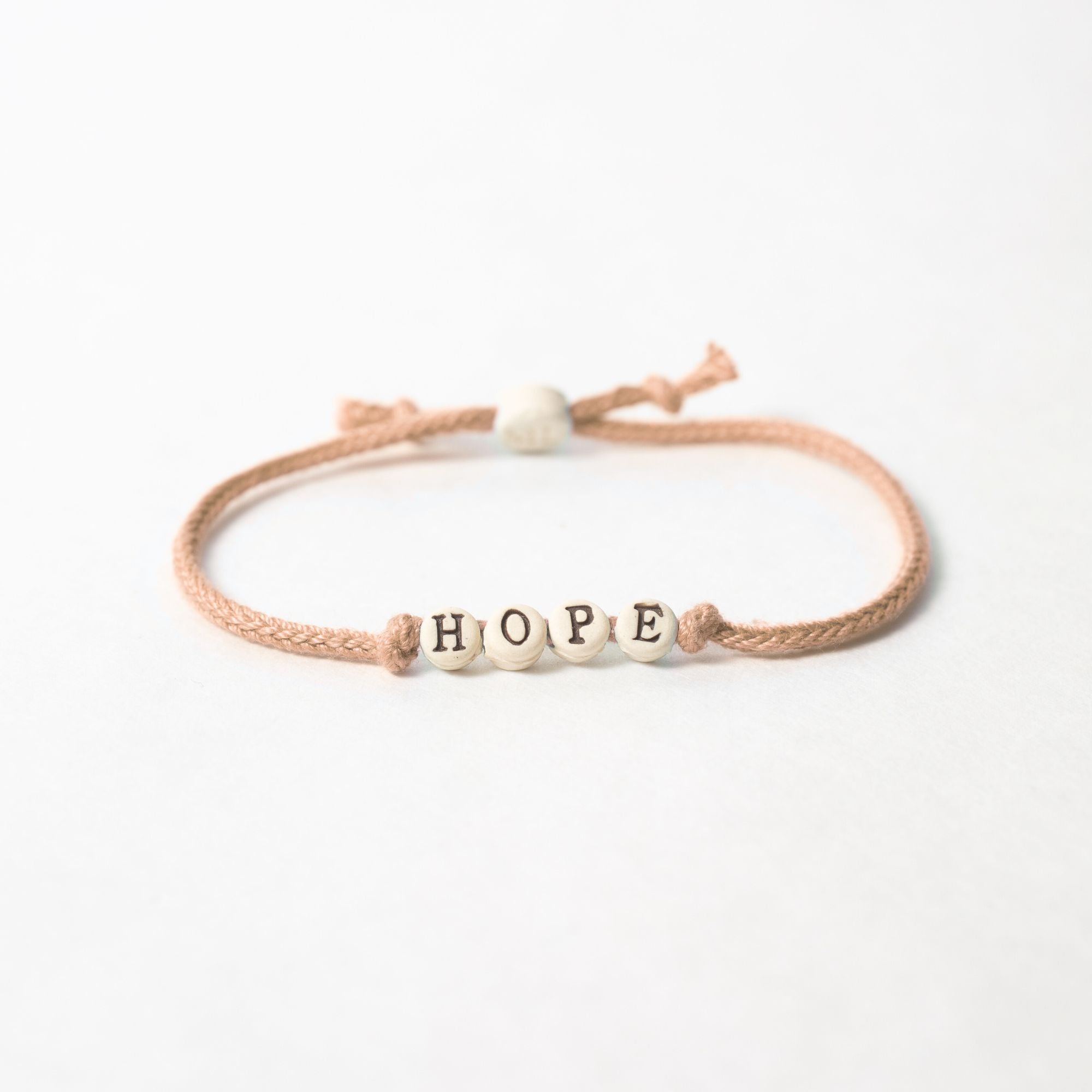 Hope Friendship Bracelet on Hand-woven Cord