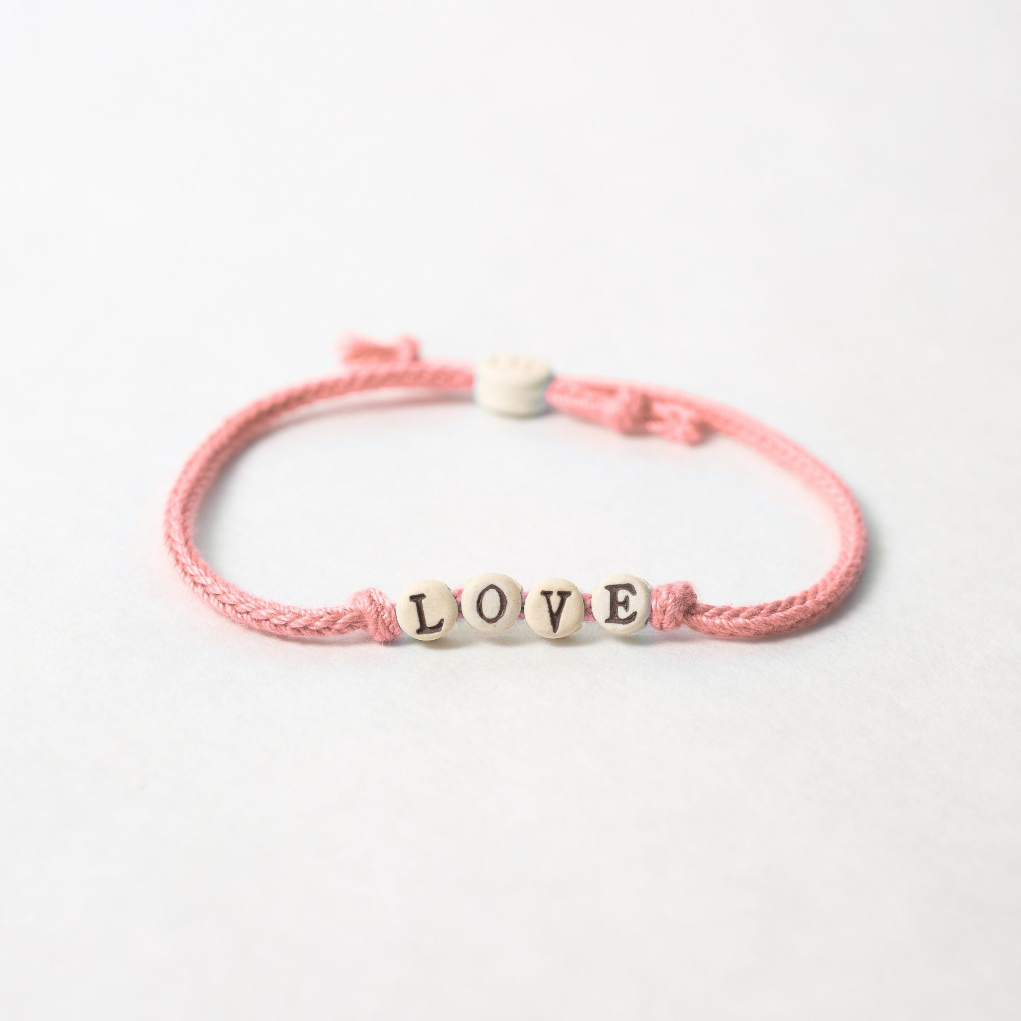 Love Friendship Bracelet on Hand-woven Cord