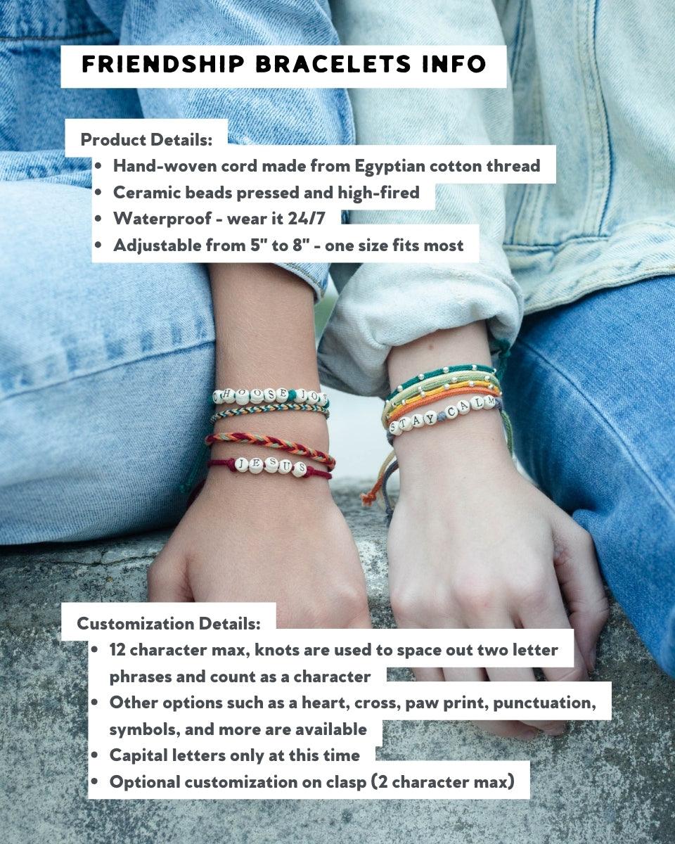 Custom Friendship Bracelets - BULK - MudLOVE