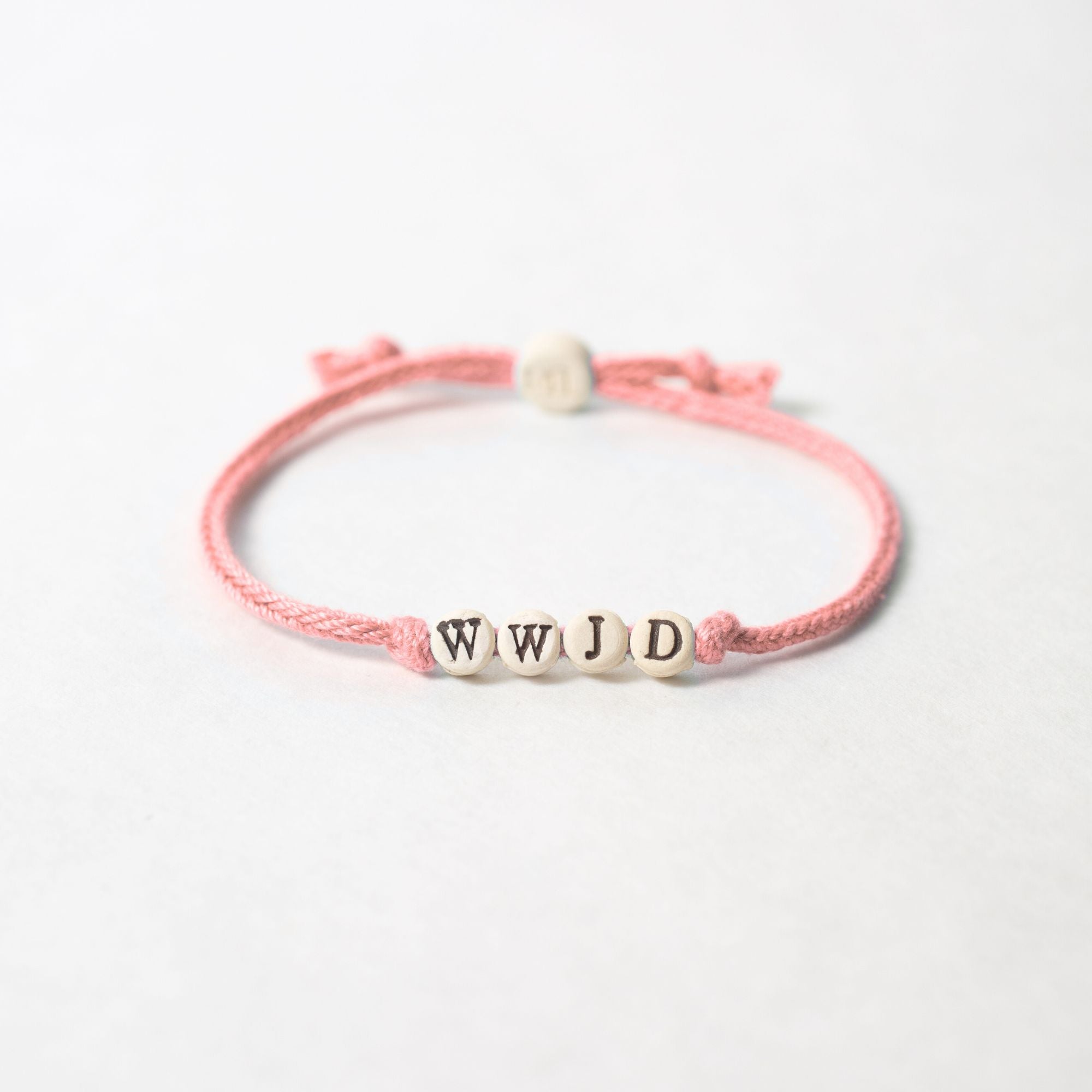 WWJD Friendship Bracelet on Hand-woven Cord