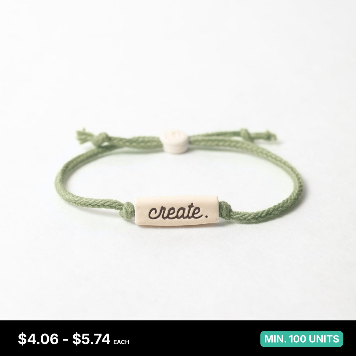 Minimalist Clay Bracelets on Fine Weave
